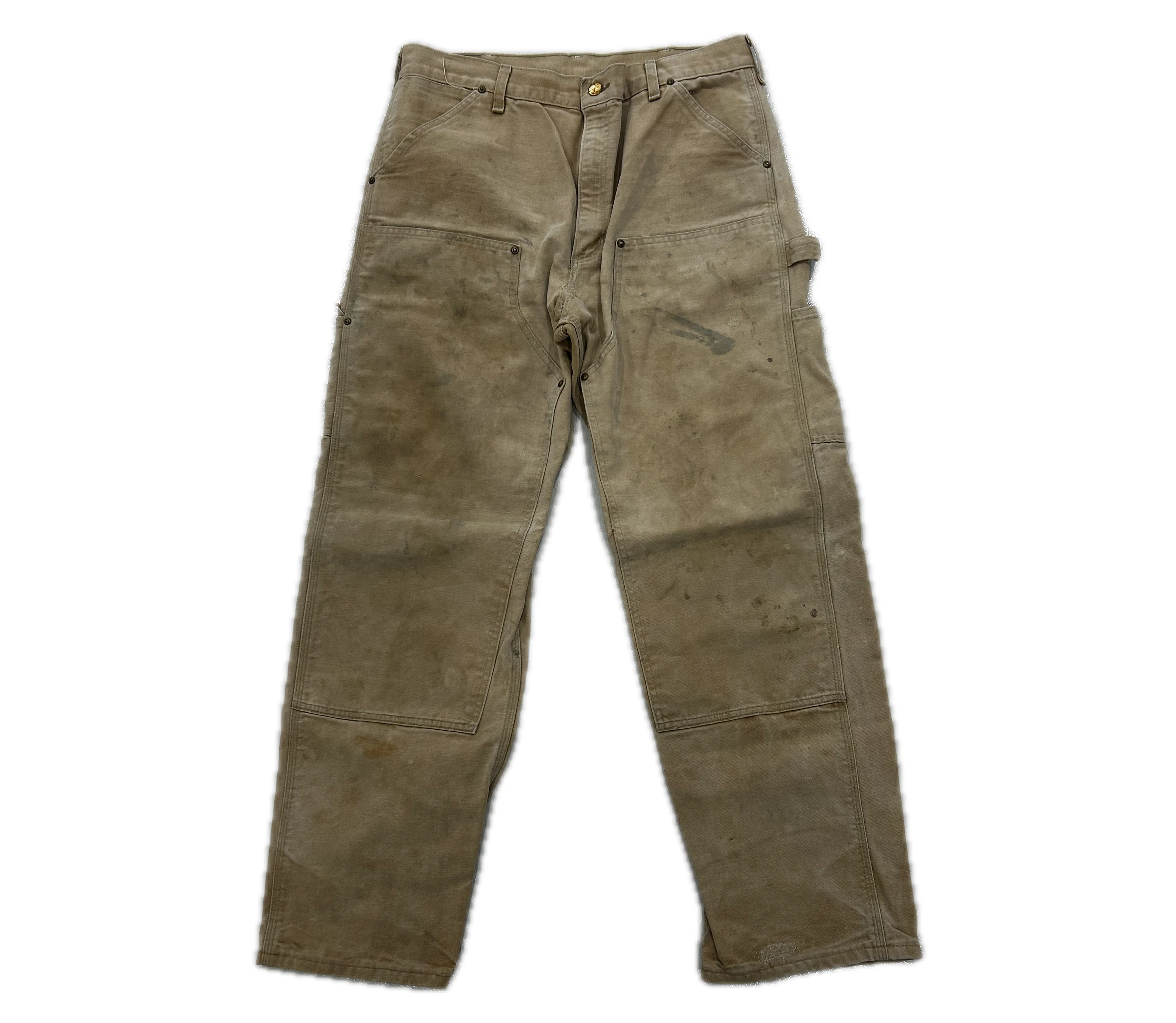 Carhartt 'Double Knee' Carpenter Pants 36x32 (Light Tan) - 1