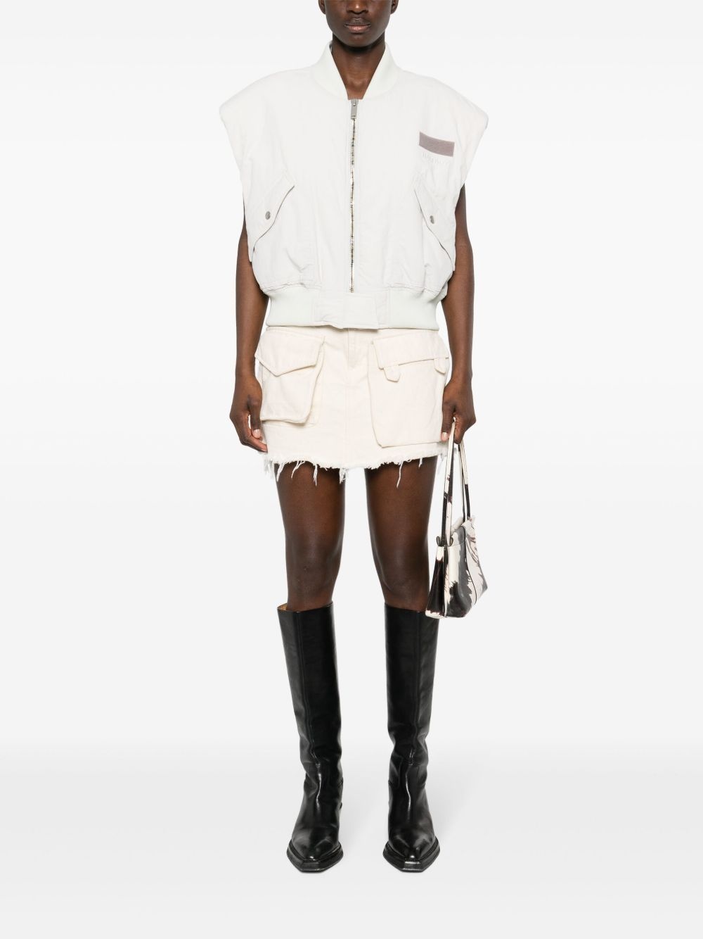sleeveless padded bomber jacket - 2