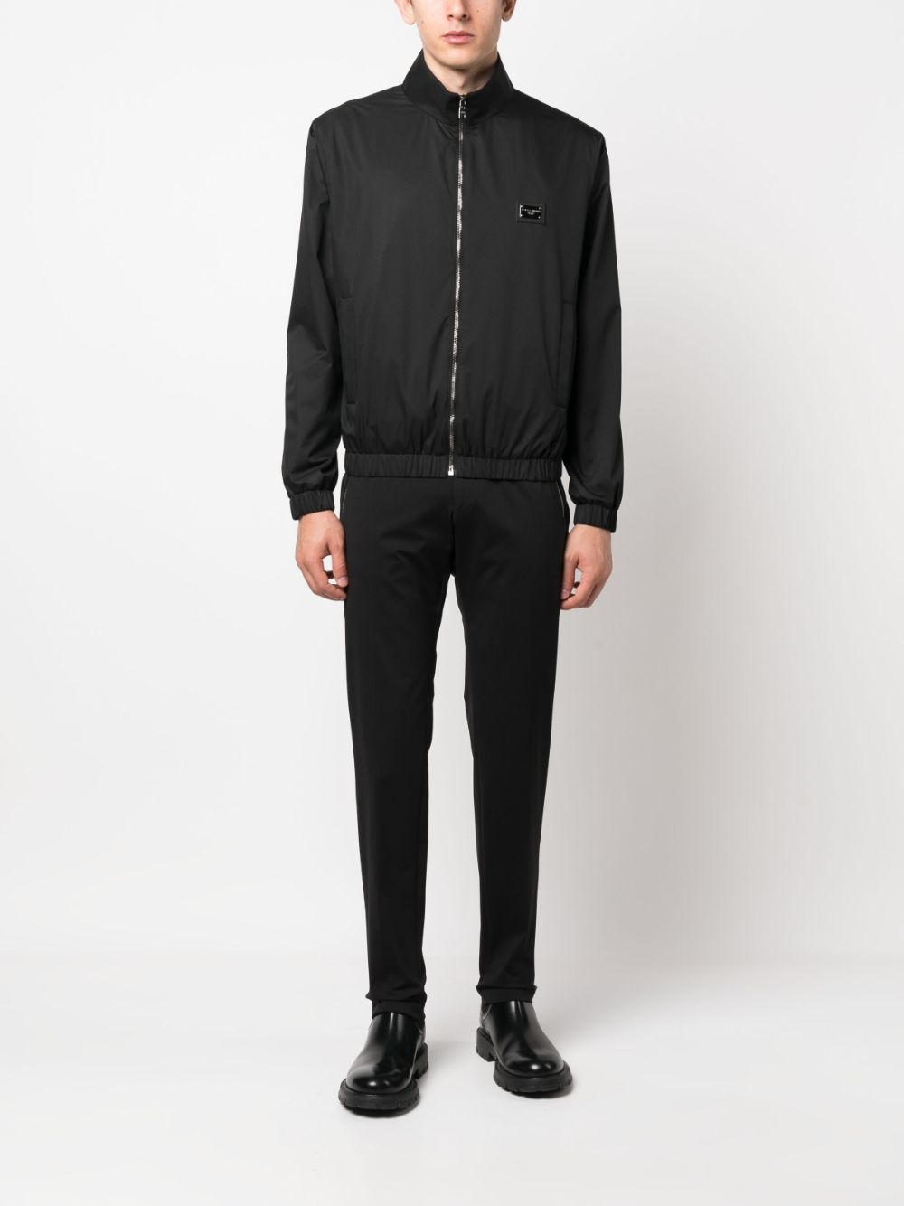 logo-plaque lightweight jacket - 2