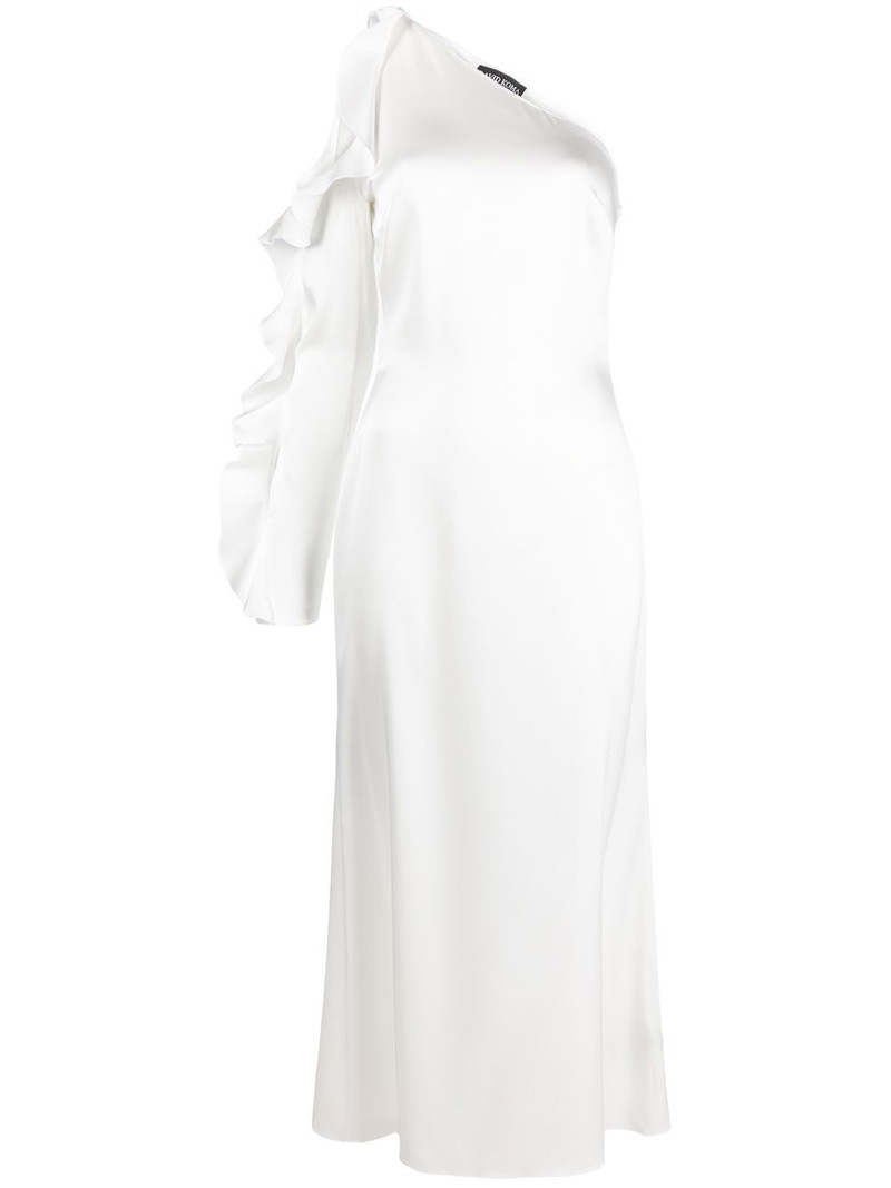 one-shoulder ruffled dress 1