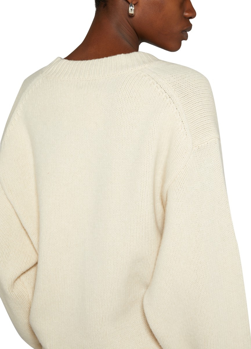 Wool and cashmere V-neck sweater - 5