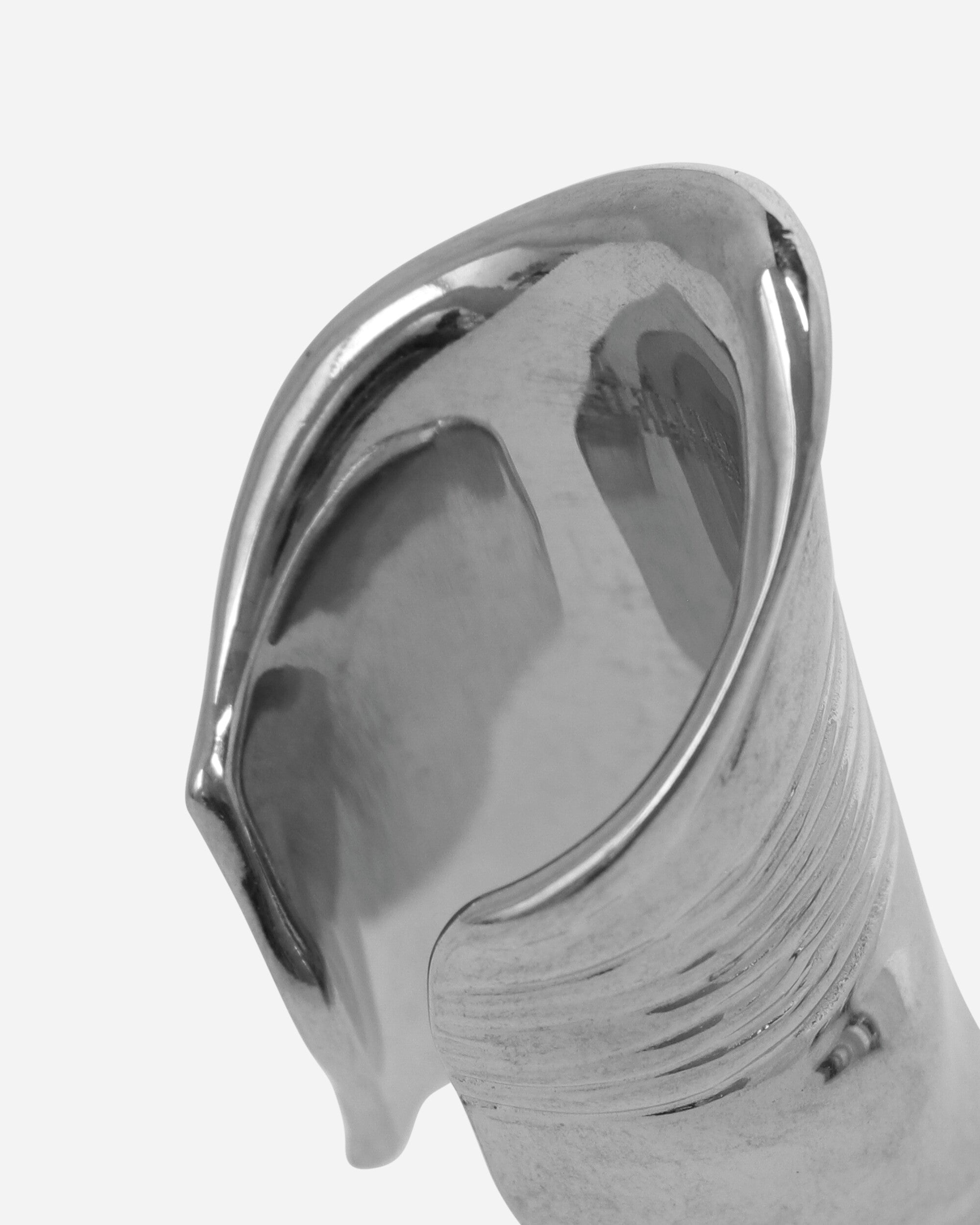 Crushed Can Ring Silver - 7