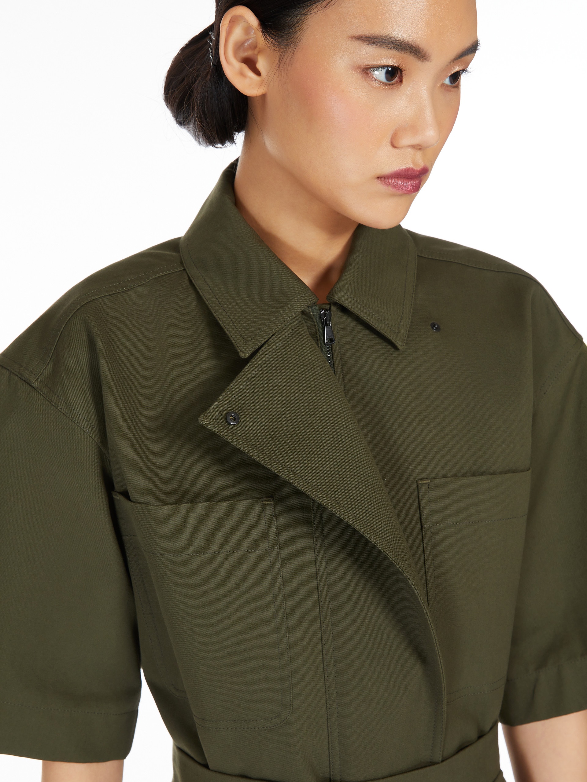 MELA Cotton canvas oversized shirt - 5
