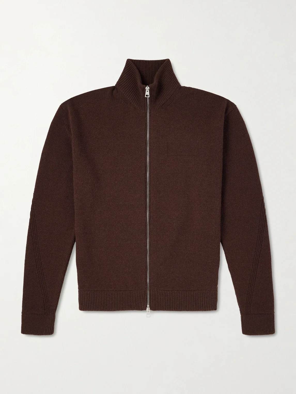 Cashmere Zip-Up Cardigan - 1