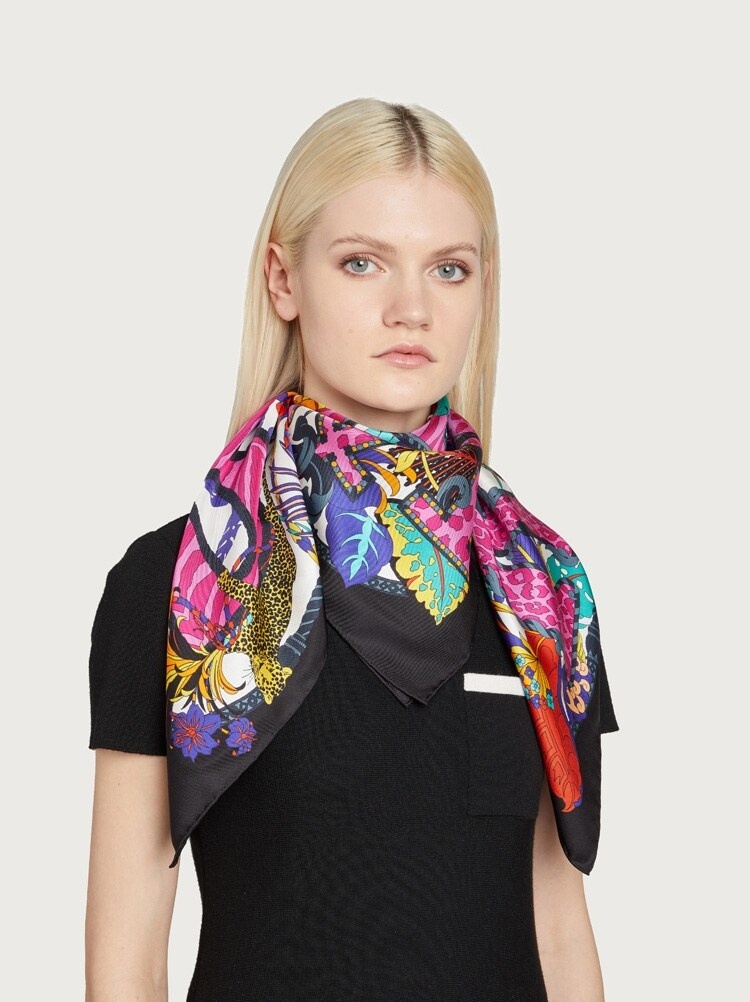 AMO PRINT SILK SCARF - 2