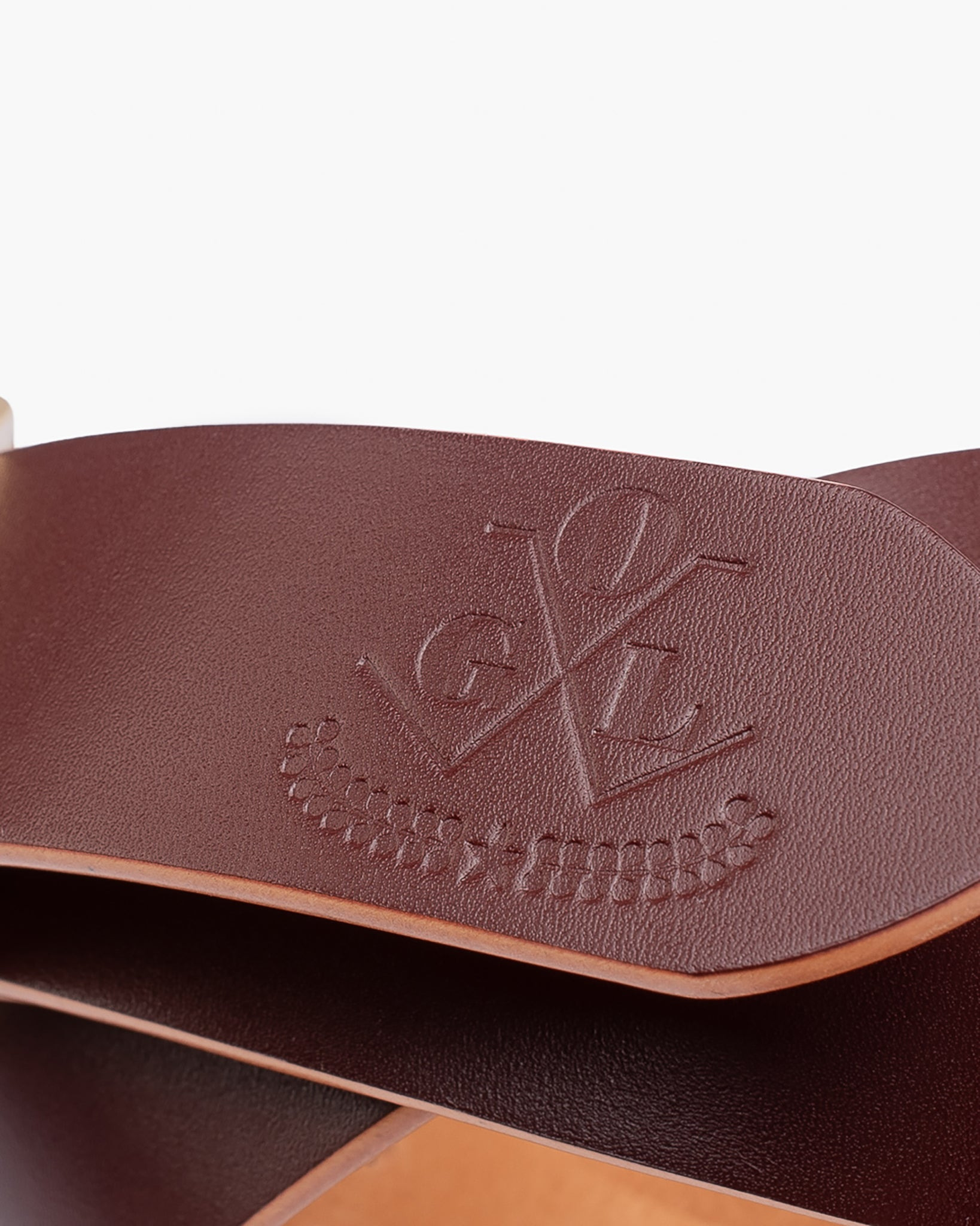 OGL-BELT-DPGAR-BRN OGL Double Prong Garrison Buckle  Leather Belt - Hand-Dyed Brown - 5