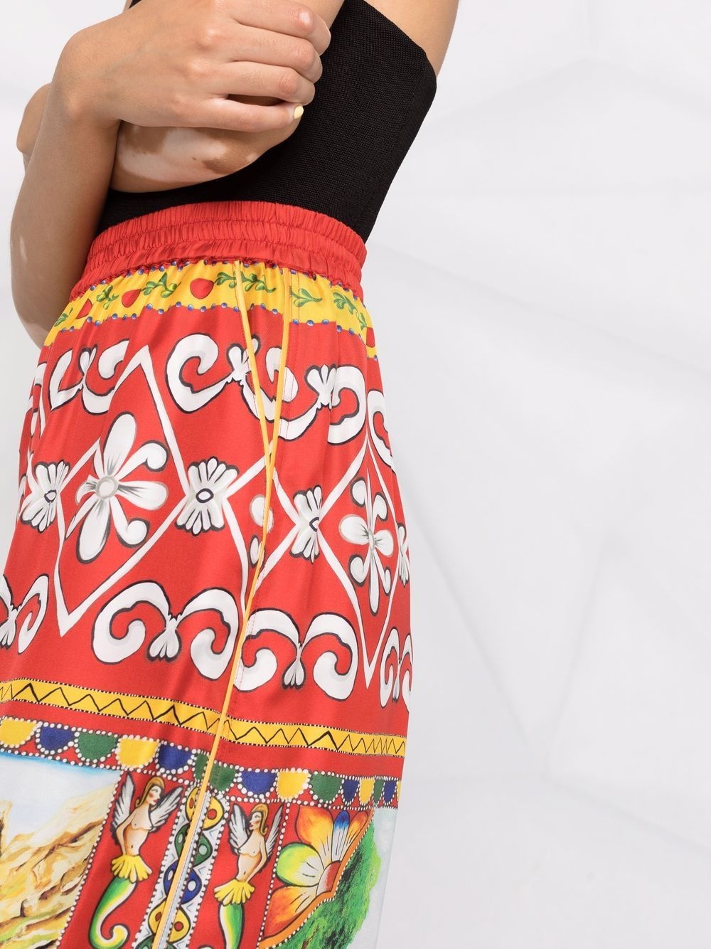 Carretto-print palazzo trousers - 5