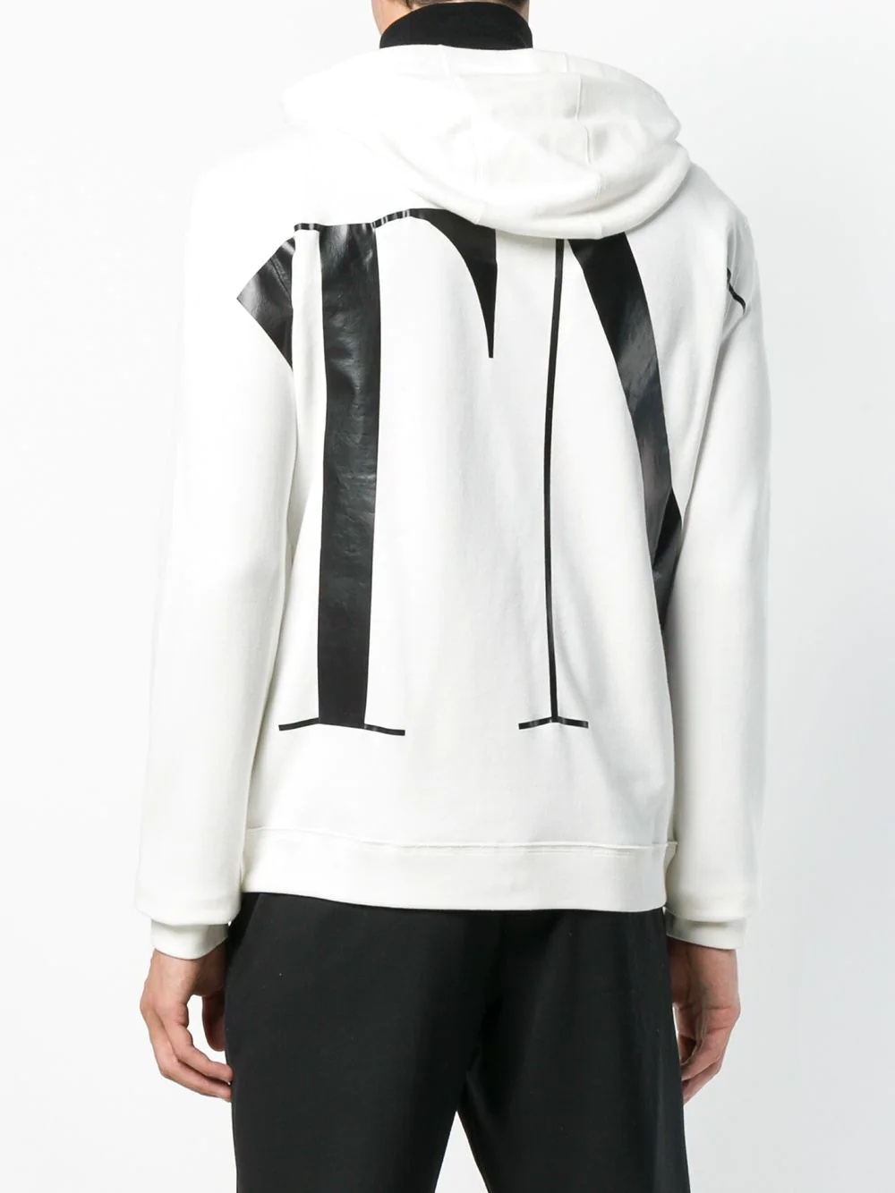 letters print zipped hoodie - 4