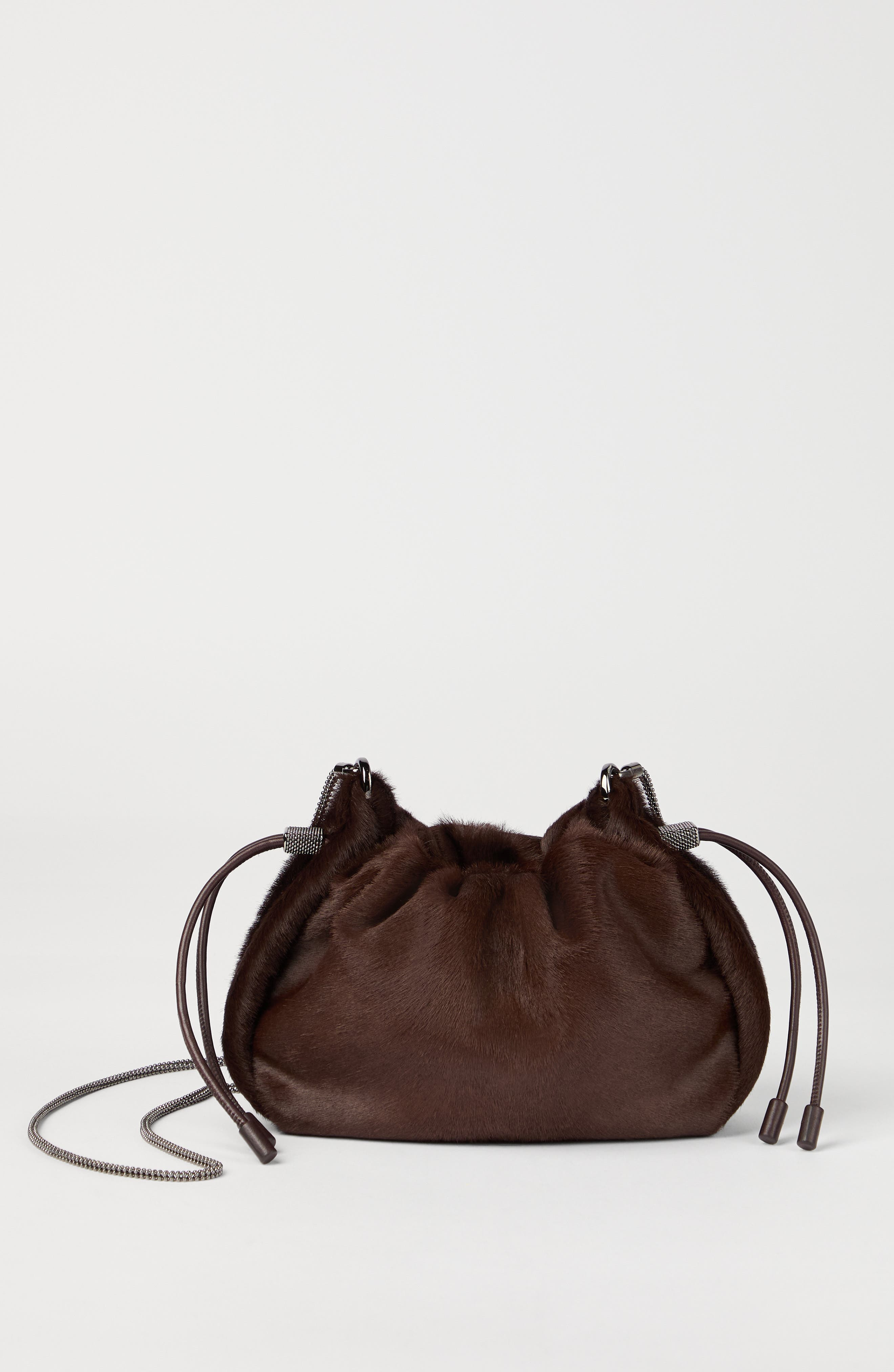 Brunello Cucinelli Calf hair Mellow mini bucket bag in Brown at Nordstrom - 2