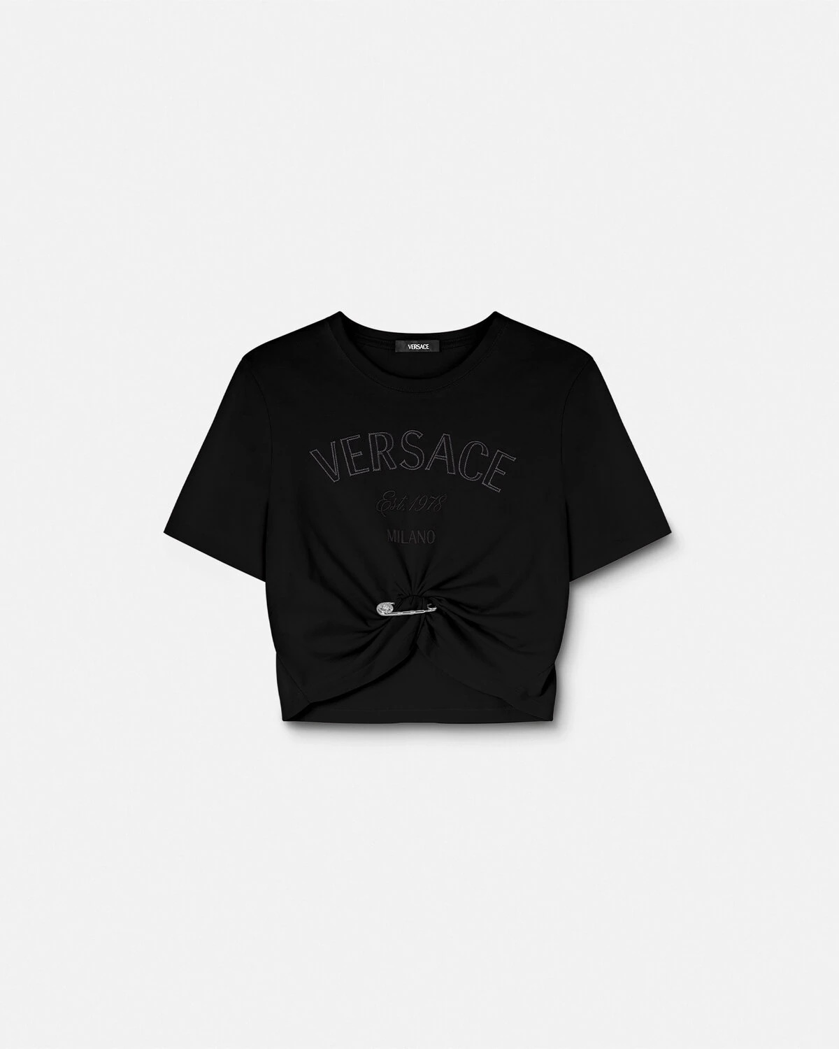 Versace Milano Stamp Crop T-Shirt - 1
