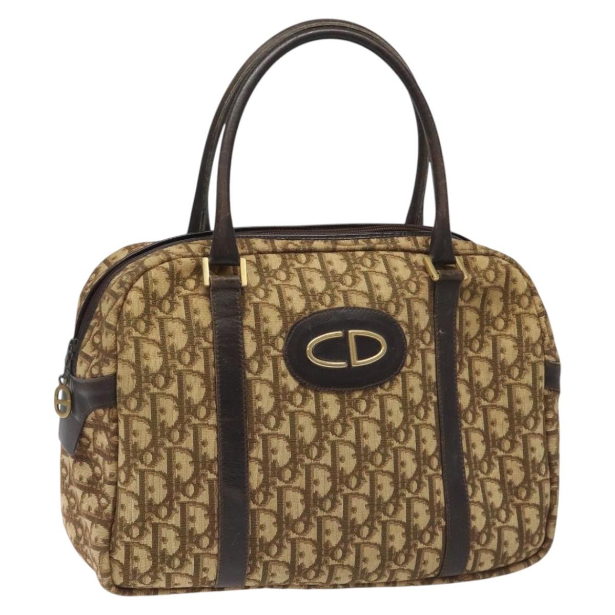 DIOR Trotter Canvas Hand Bag Brown - 1