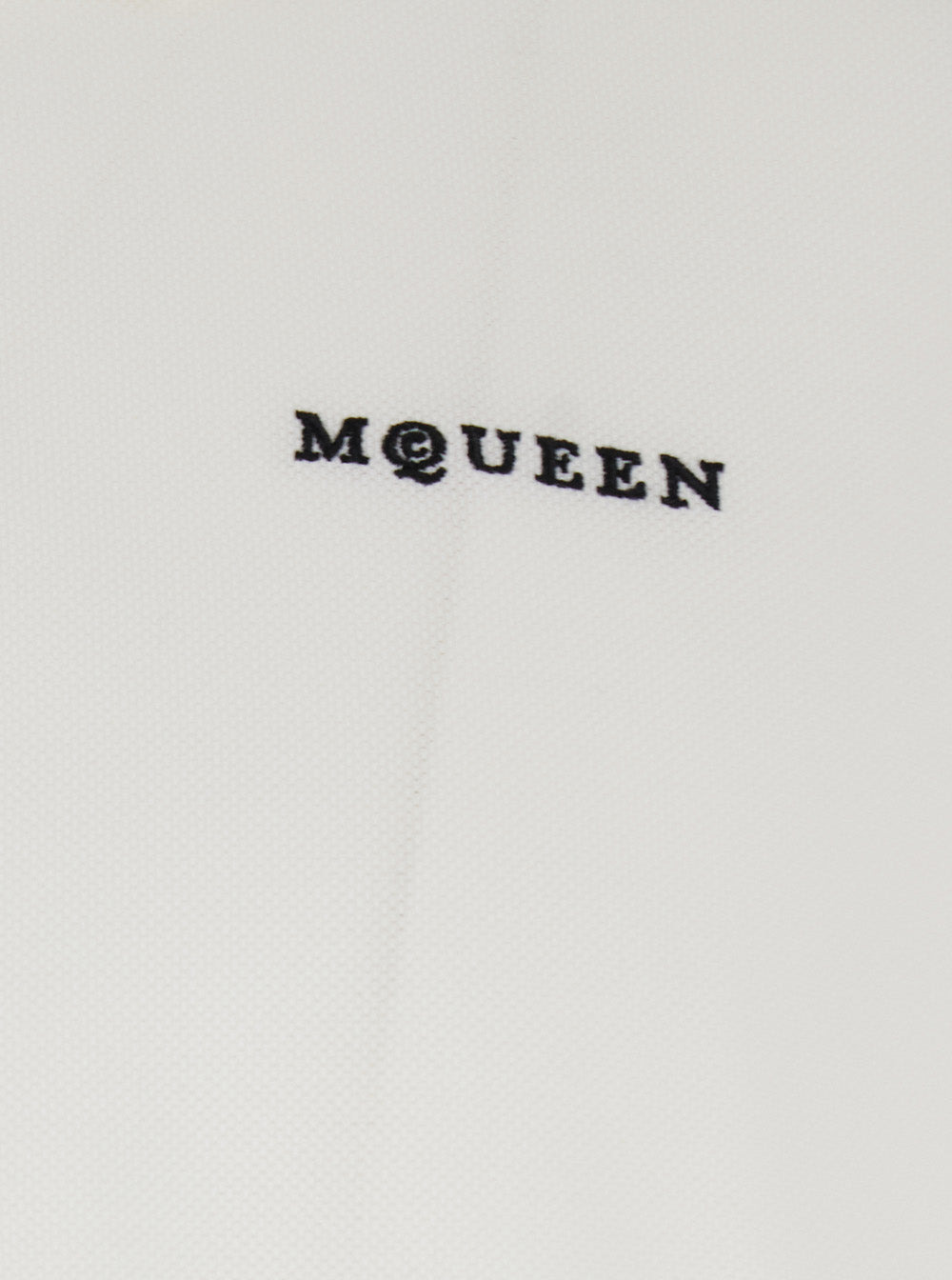 Alexander Mcqueen Men White Polo Shirt With Classic Collar And Logo Lettering Embroidery On The Fron - 3