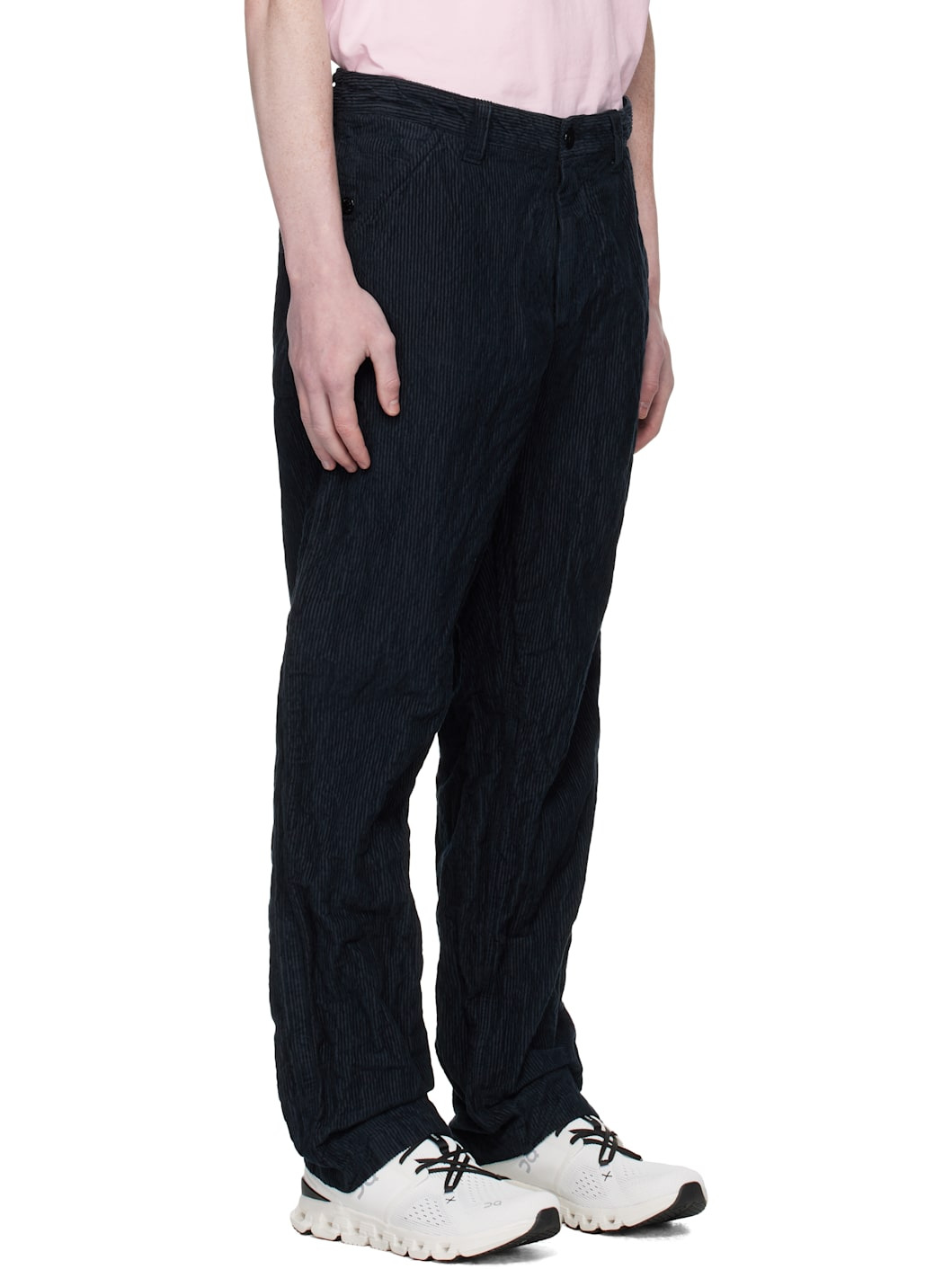 Navy 3100026 Wrinkled Corduroy 500-TC Trousers - 2