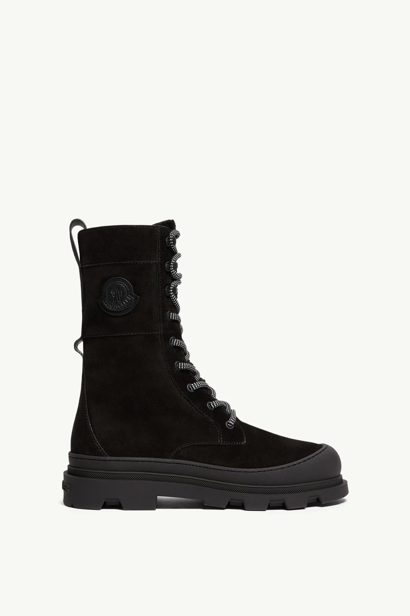 Vera High Suede & Shearling Lace-Up Boots - 1