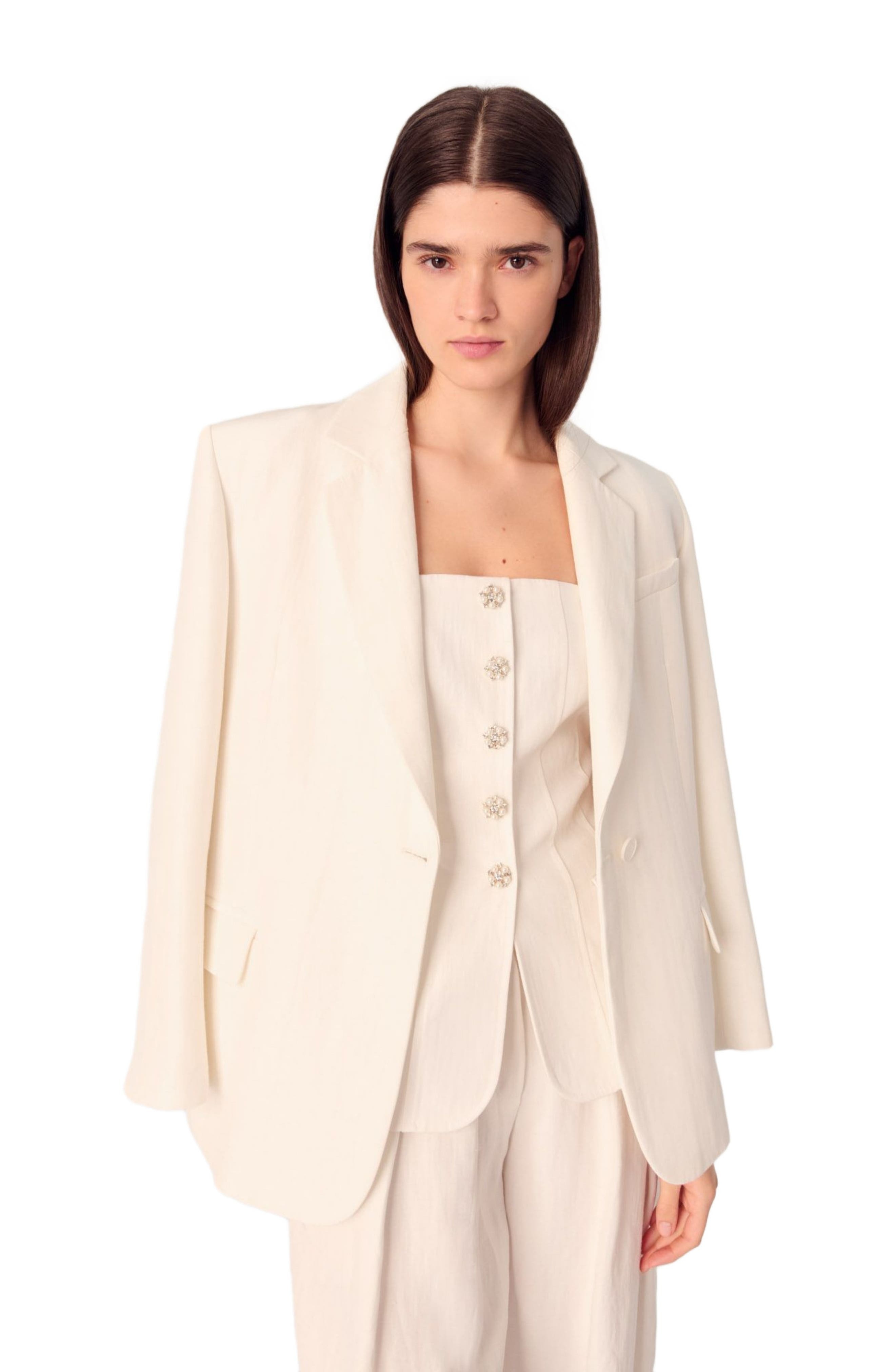 maje Bustier top in Ecru at Nordstrom - 6