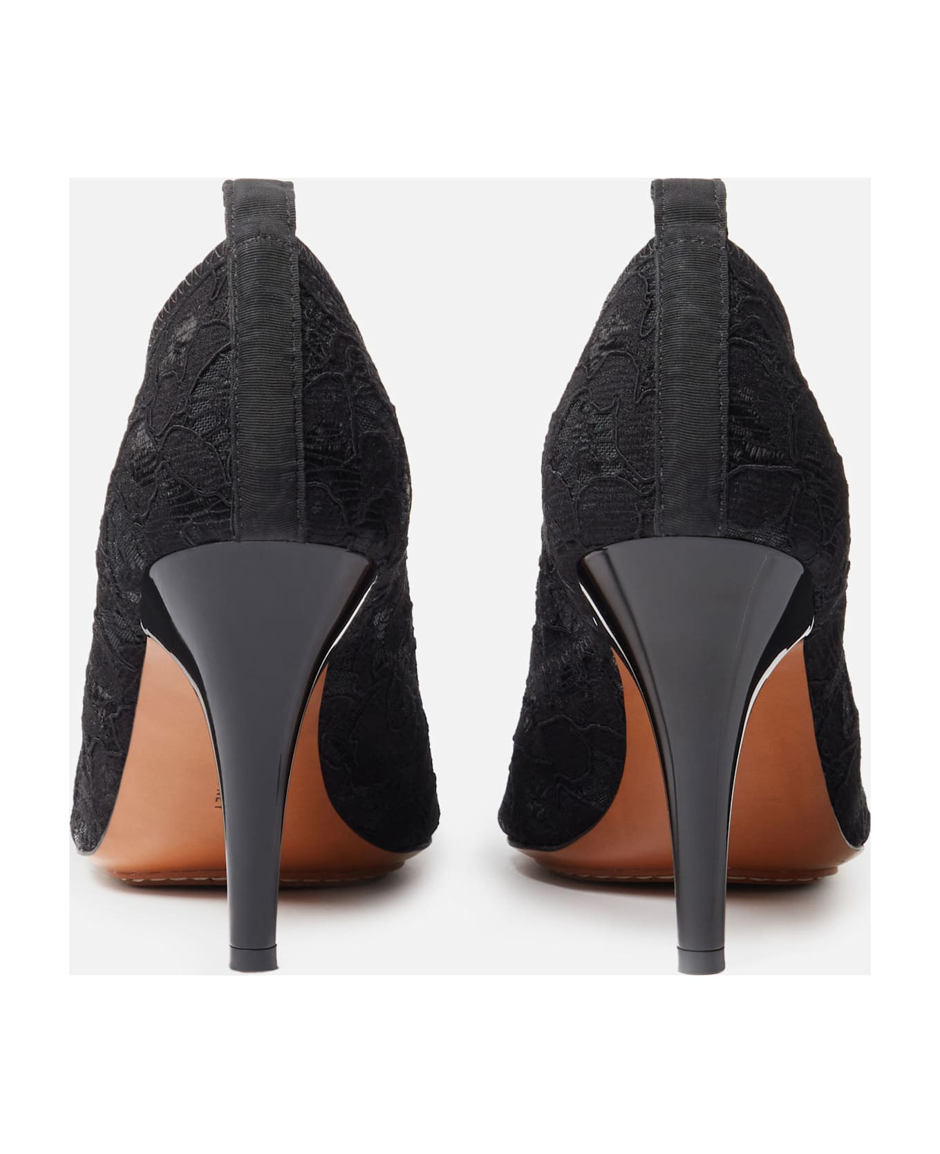 Lace Pumps With Stiletto Heel And Squared Toe - 4