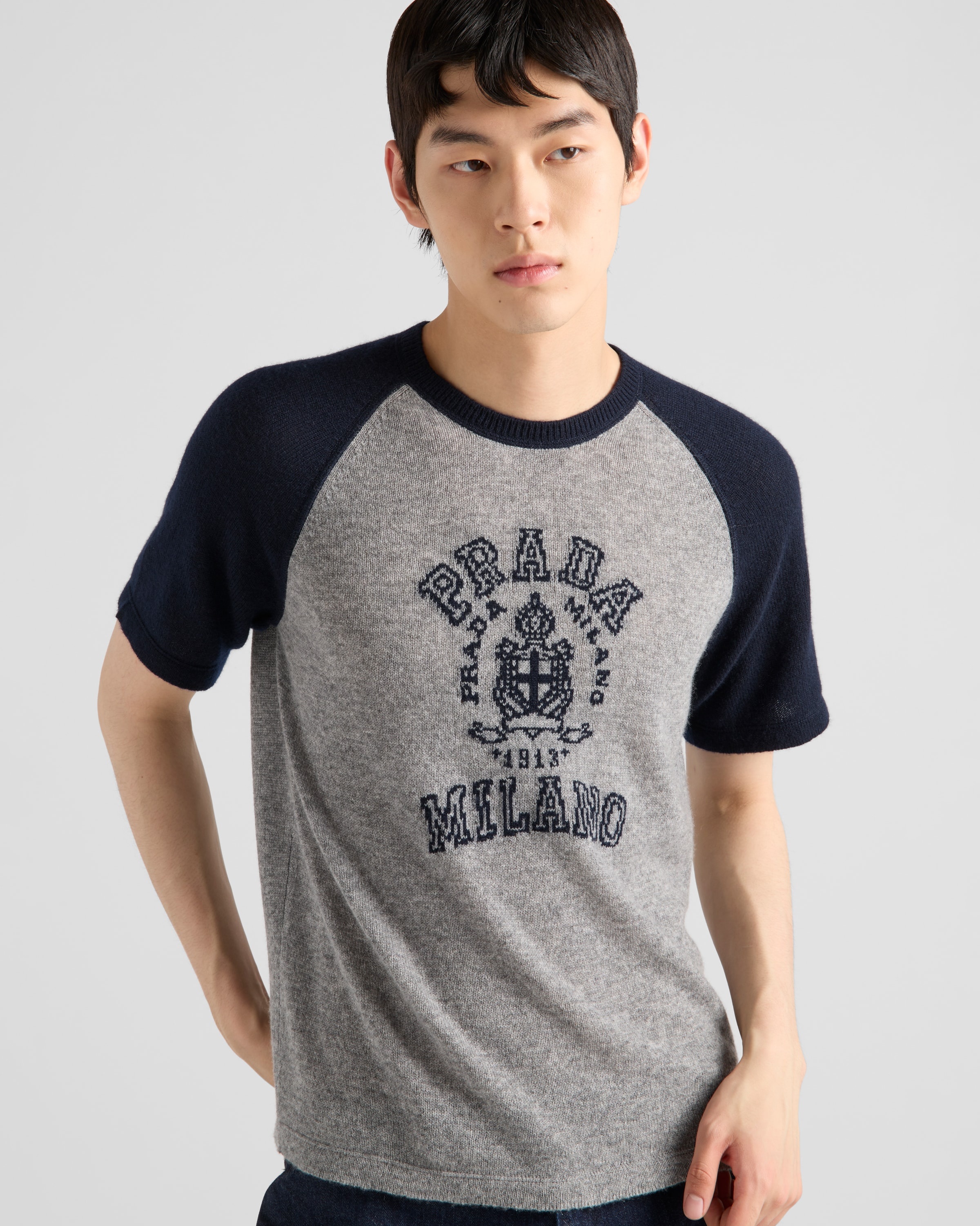Cashmere T-shirt with logo - 4