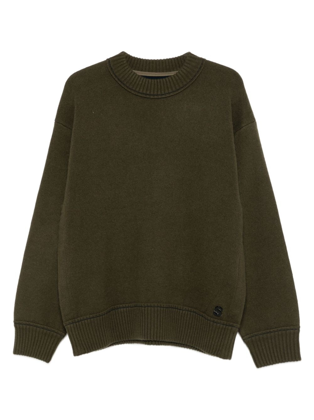 ribbed-trim sweater - 1