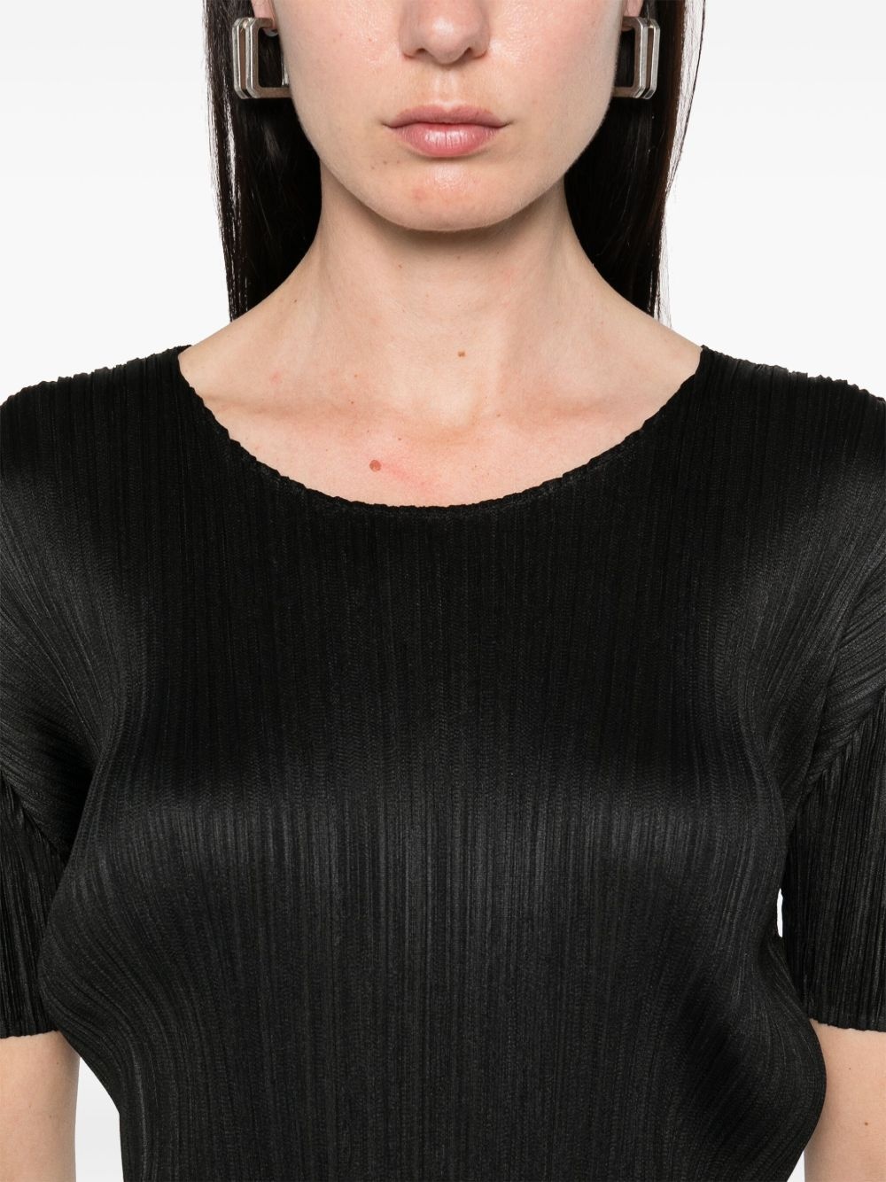 plissé-effect T-shirt - 5