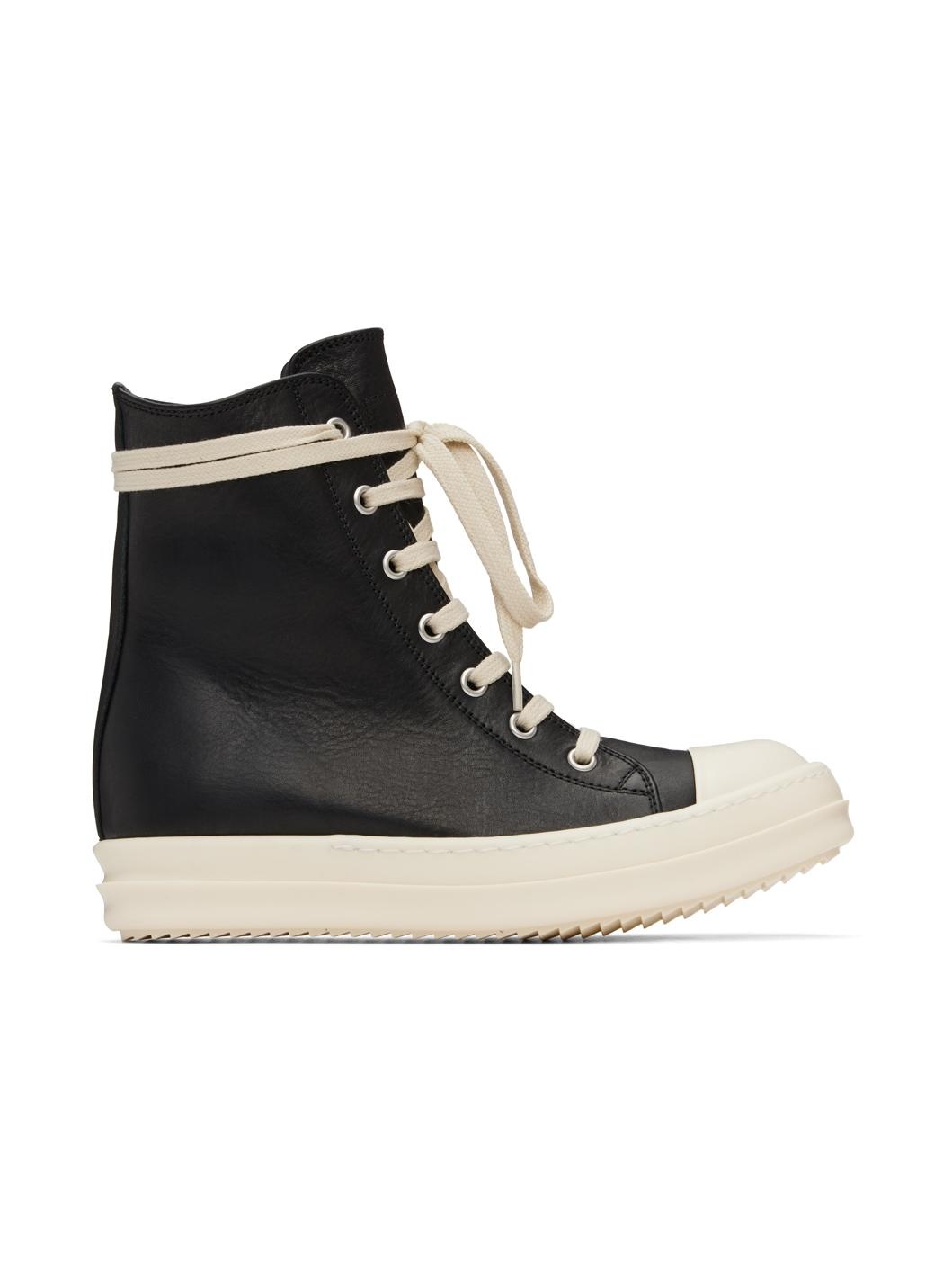 Black Porterville Washed Calf Sneakers - 1