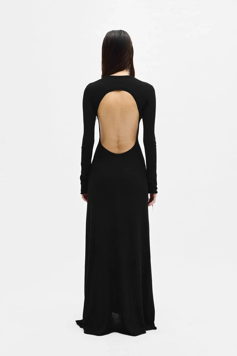 Eva Long Open Back Knitted Dress 3