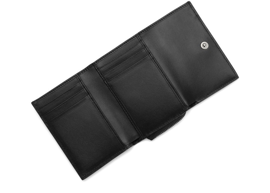 Calfskin wallet with raised logo - 4