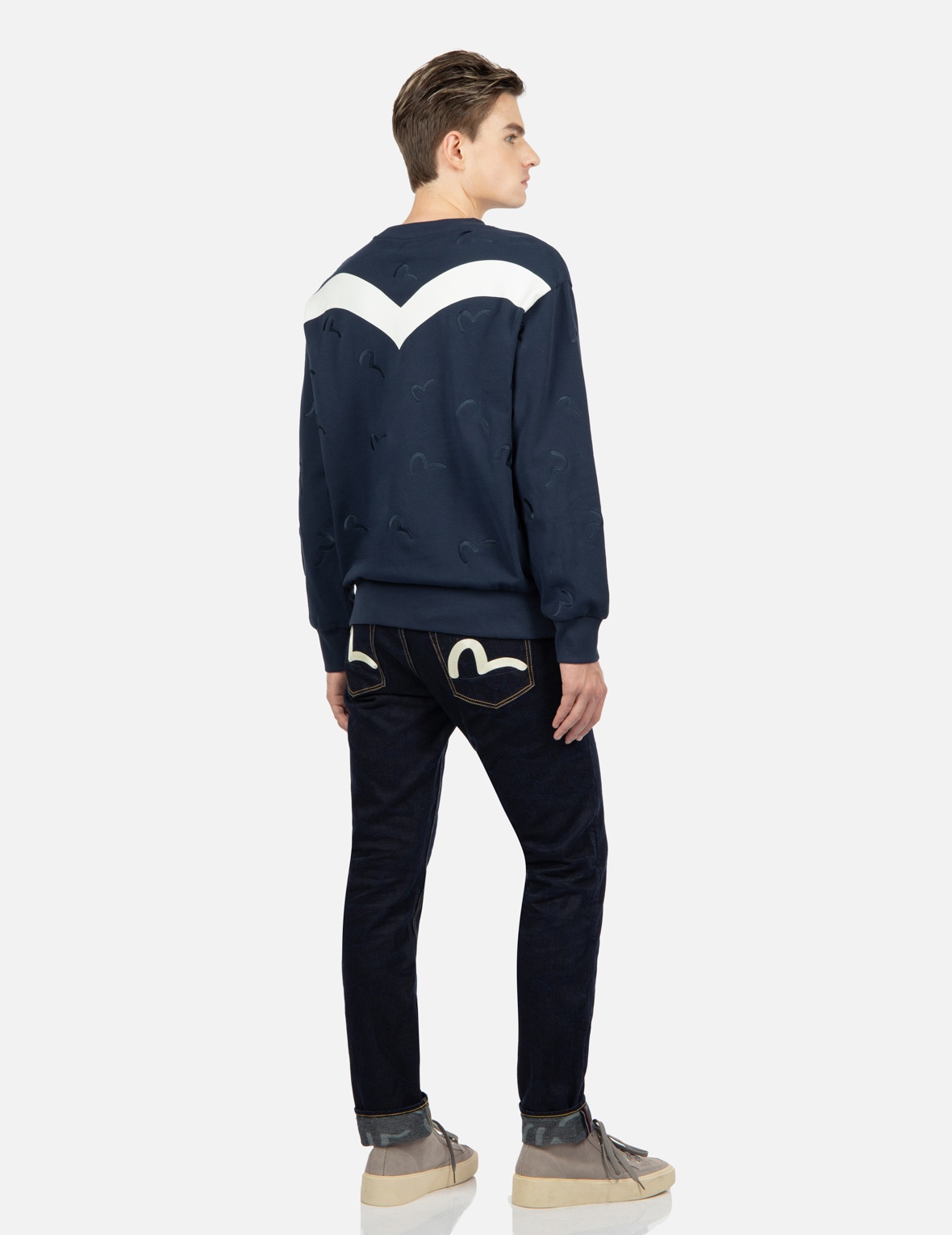 ALLOVER SEAGULL EMBROIDERY SWEATSHIRT - 3