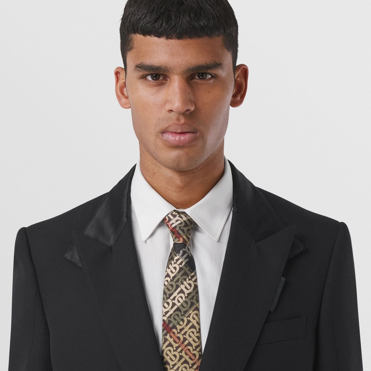 Classic Cut Monogram Check Silk Jacquard Tie - 3