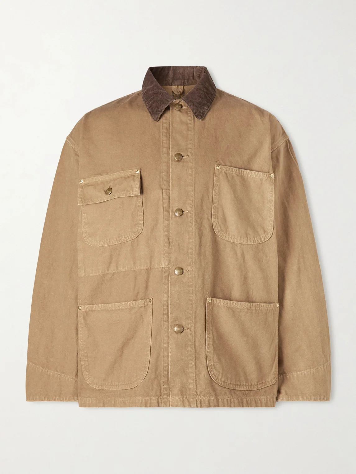 Corduroy-Trimmed Cotton-Canvas Jacket - 1