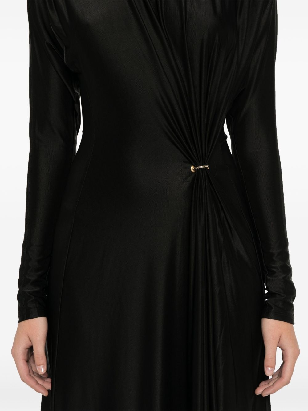 gathered-detail dress - 5