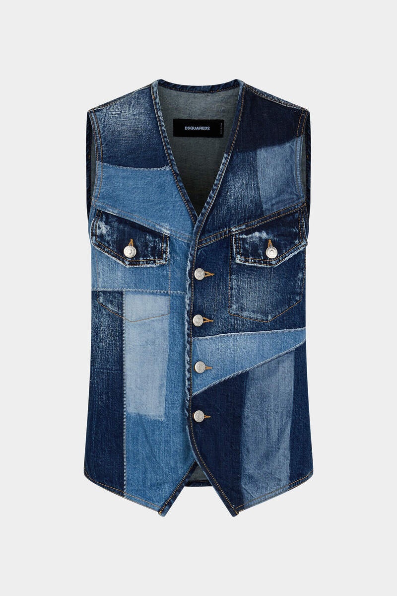 PATCHWORK WASH VEST - 1