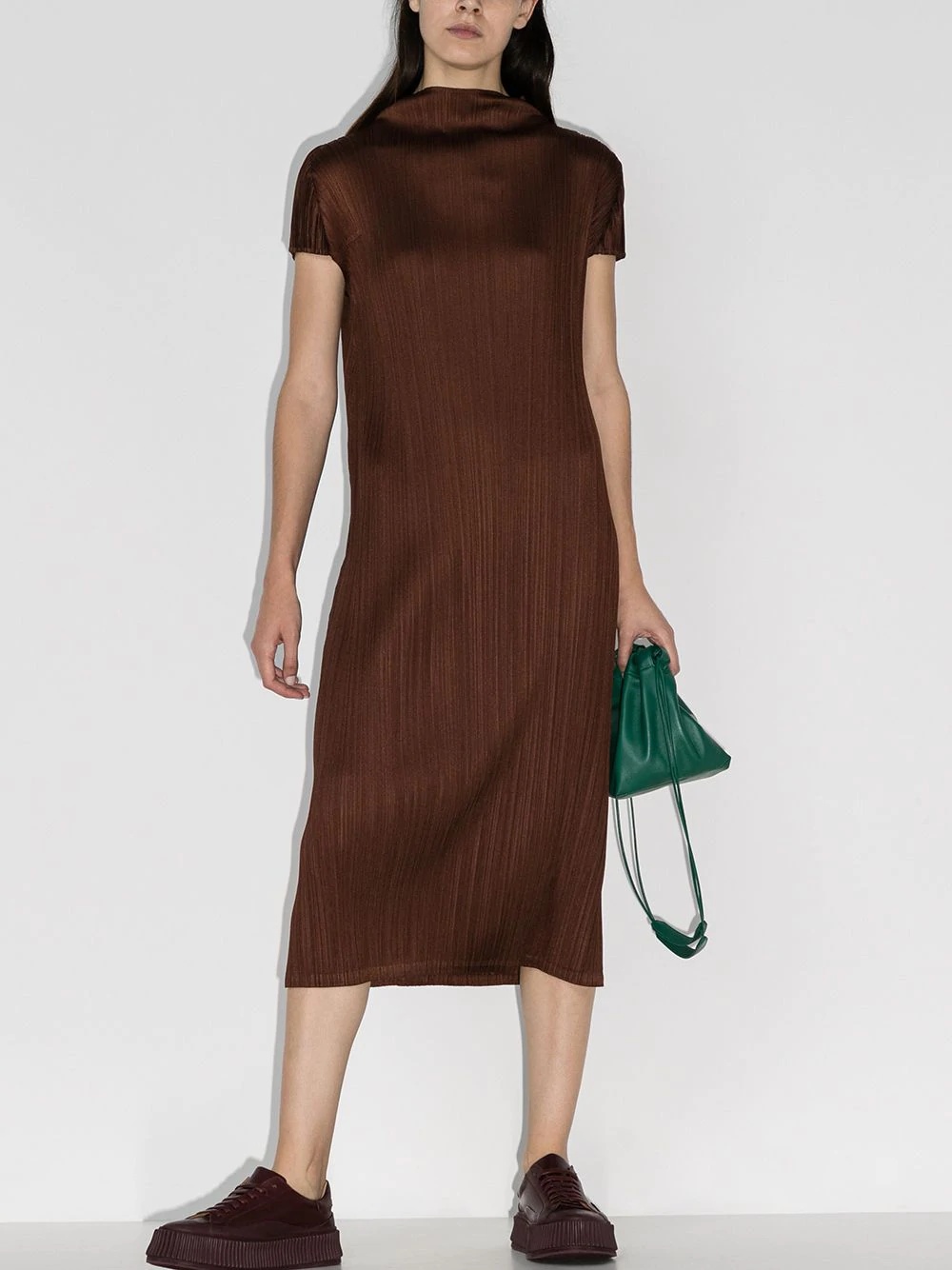 pleated midi dress - 2