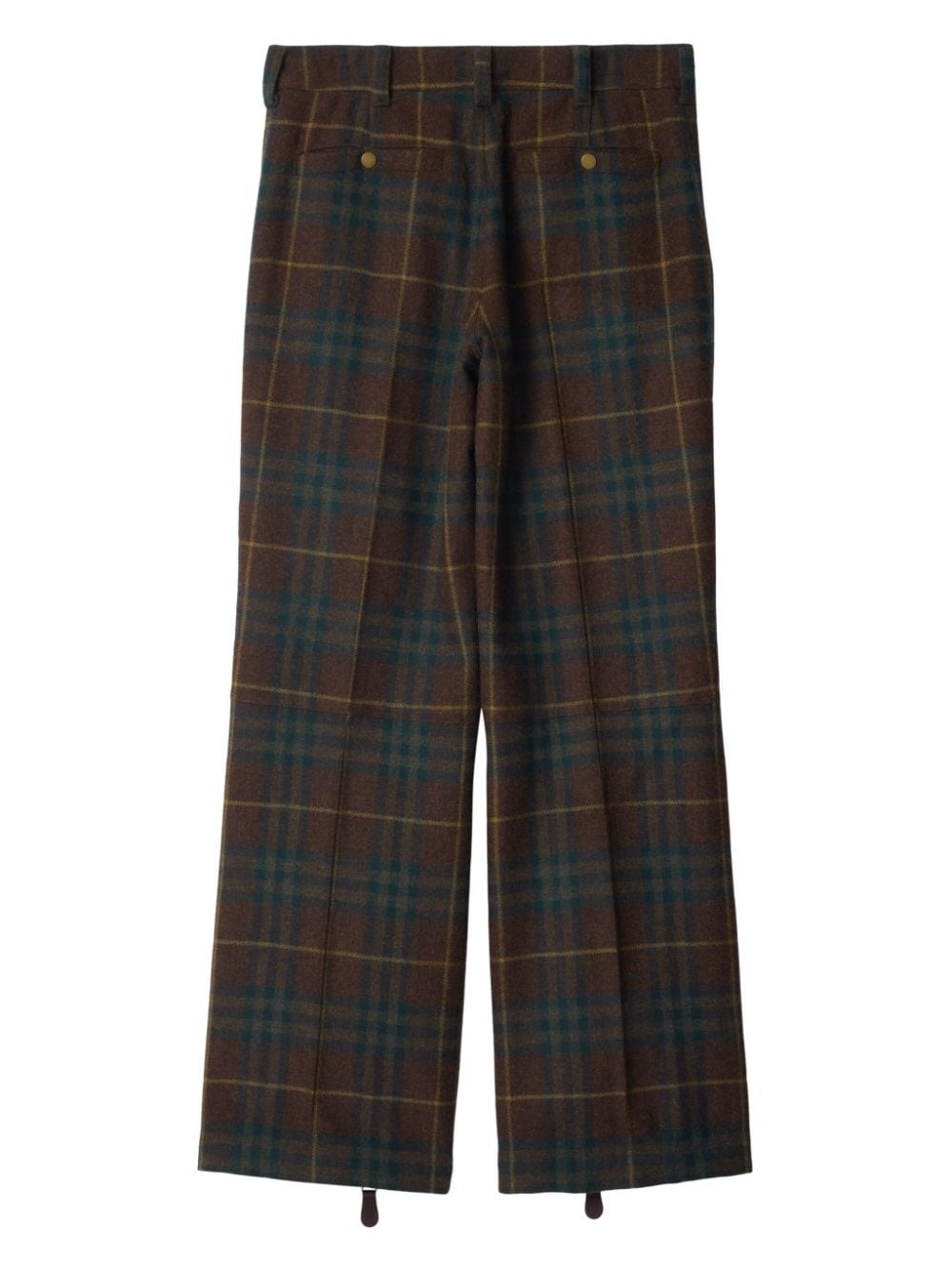 checked wool trousers - 2