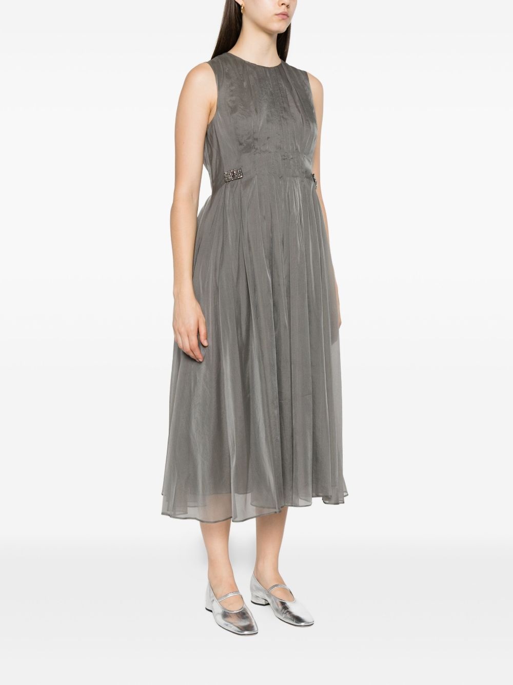 crystal-embellished midi dress - 3