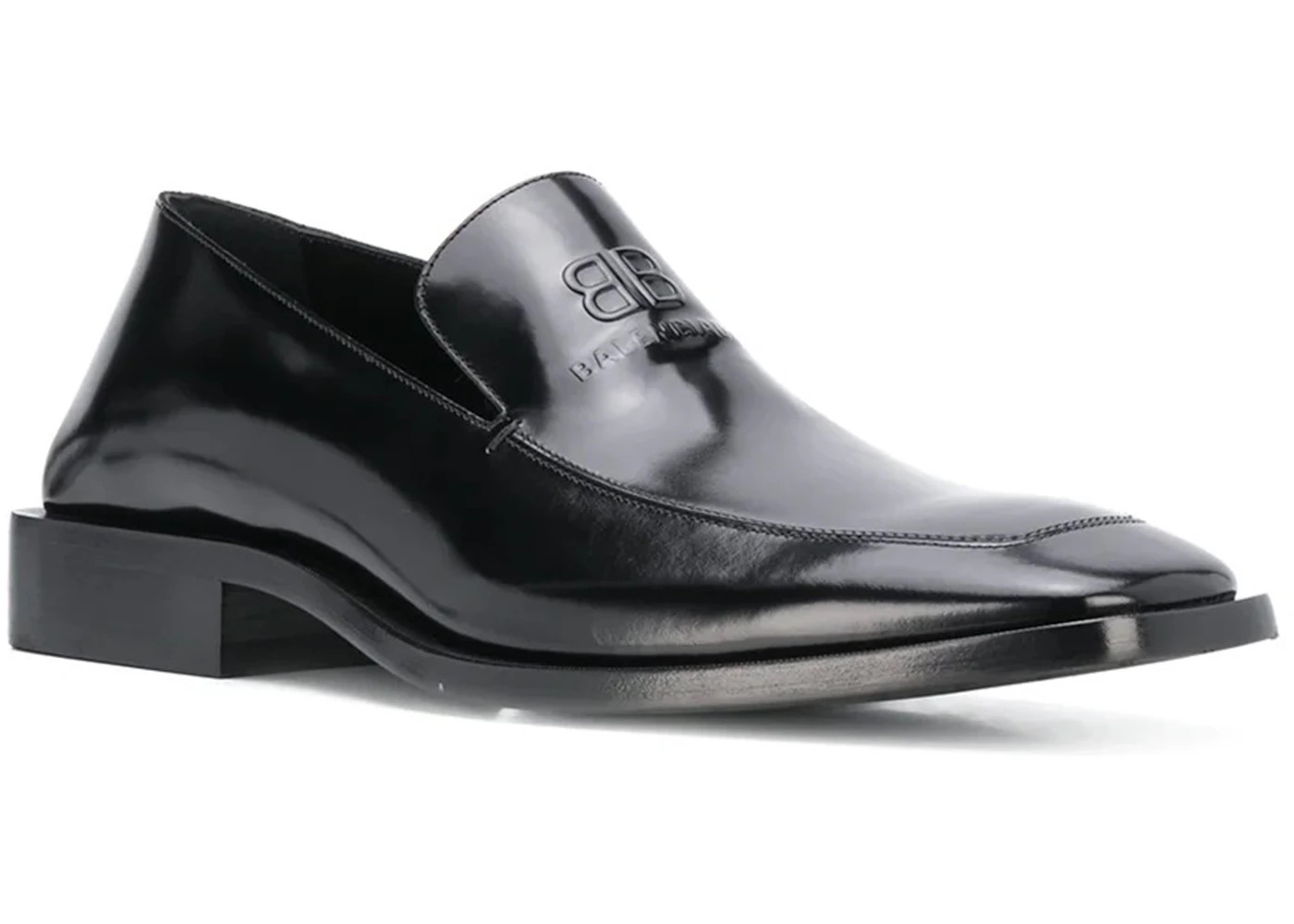 Balenciaga Coin Rim 20mm Loafers Black Leather - 2