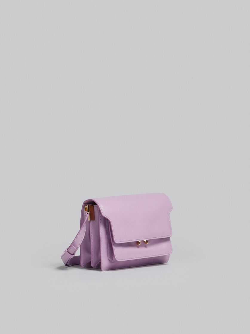TRUNK SOFT MEDIUM BAG IN LILAC LEATHER - 6