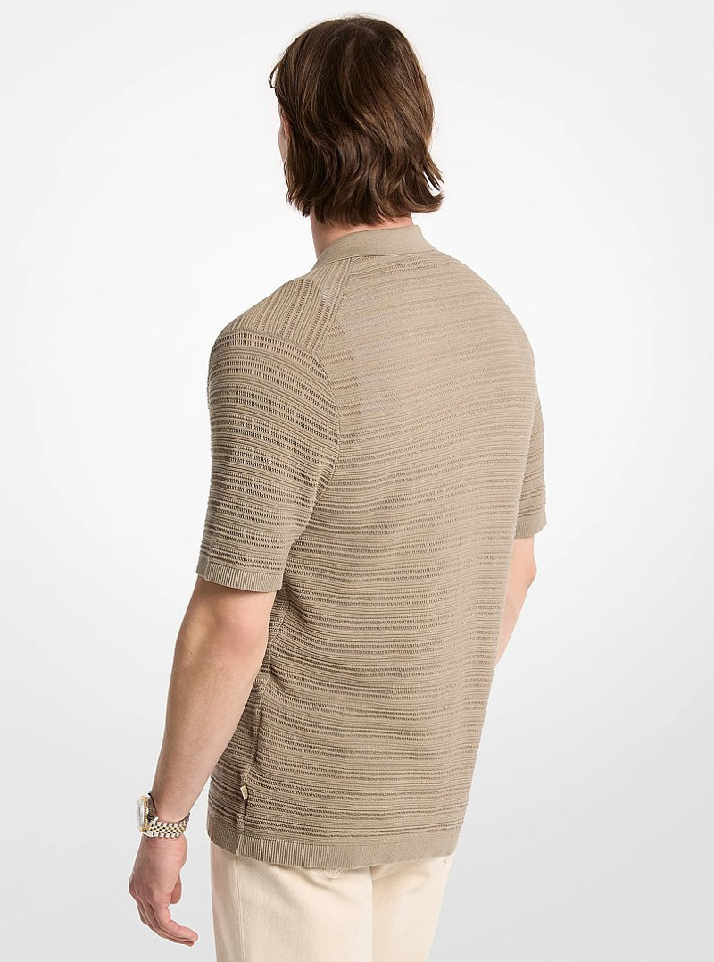 MICHAEL KORS Open-Stitch Cotton Shirt outlook