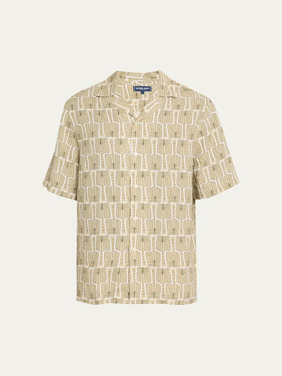 Men's Roberto Palmeira Linen Camp Shirt - 1