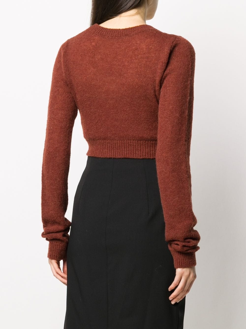 cropped knitted jumper - 4