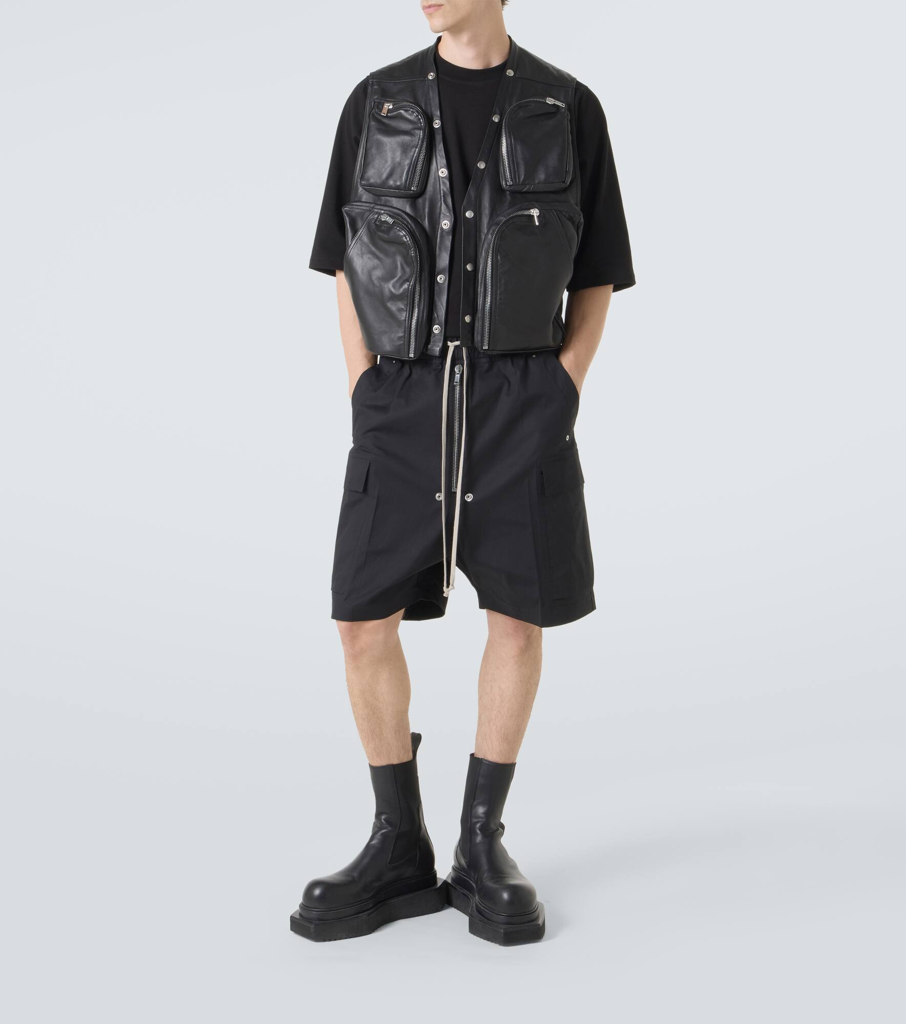 Cotton-blend poplin cargo shorts - 2