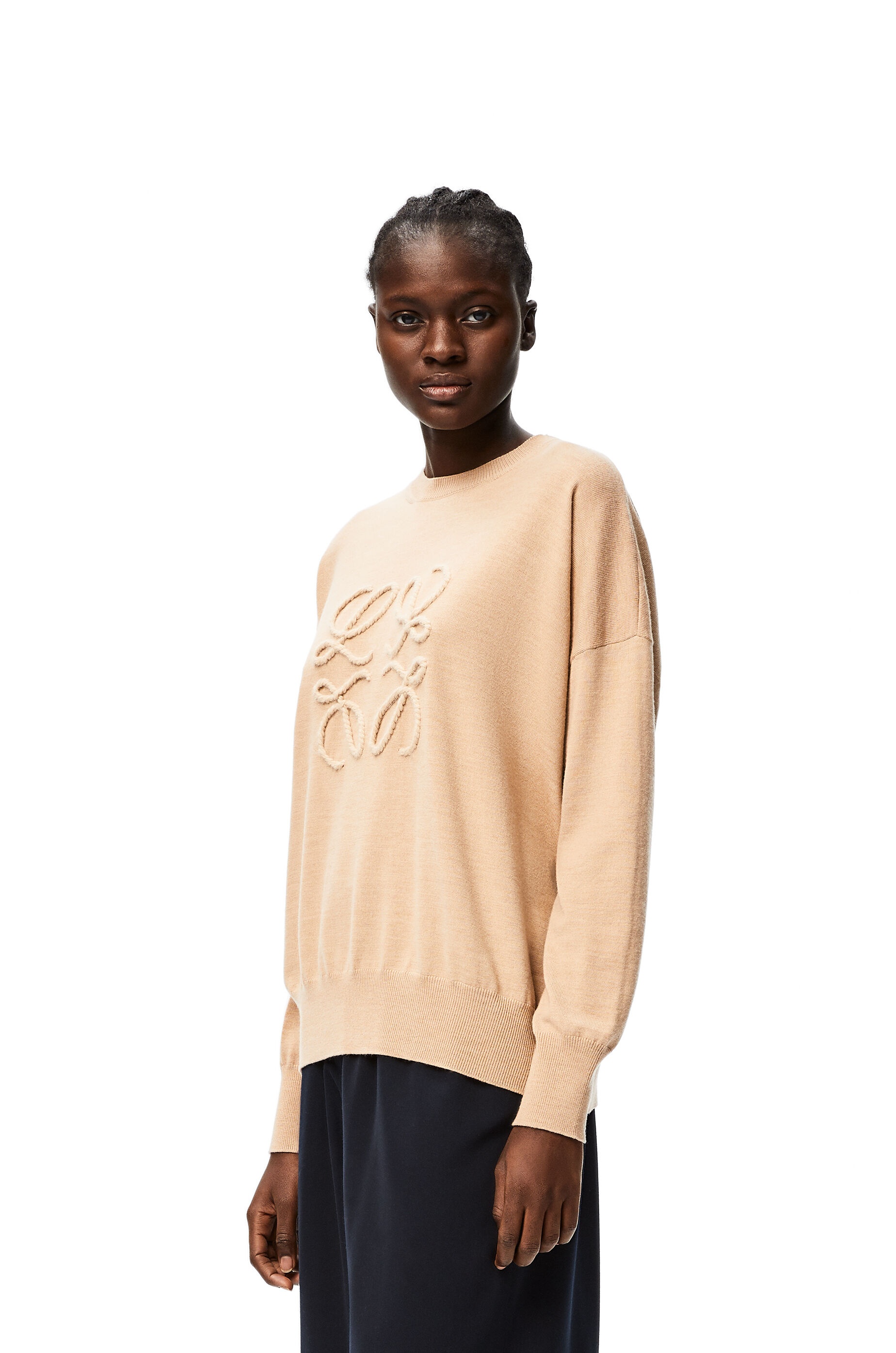 Anagram embroidered sweater in wool - 3