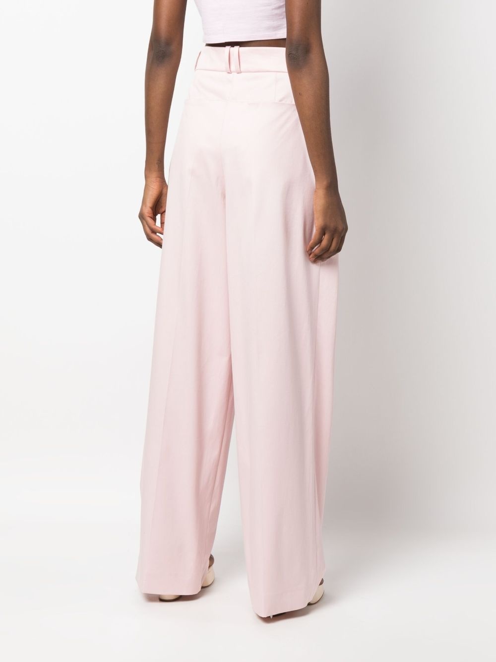 high-waisted wide-leg trousers - 8