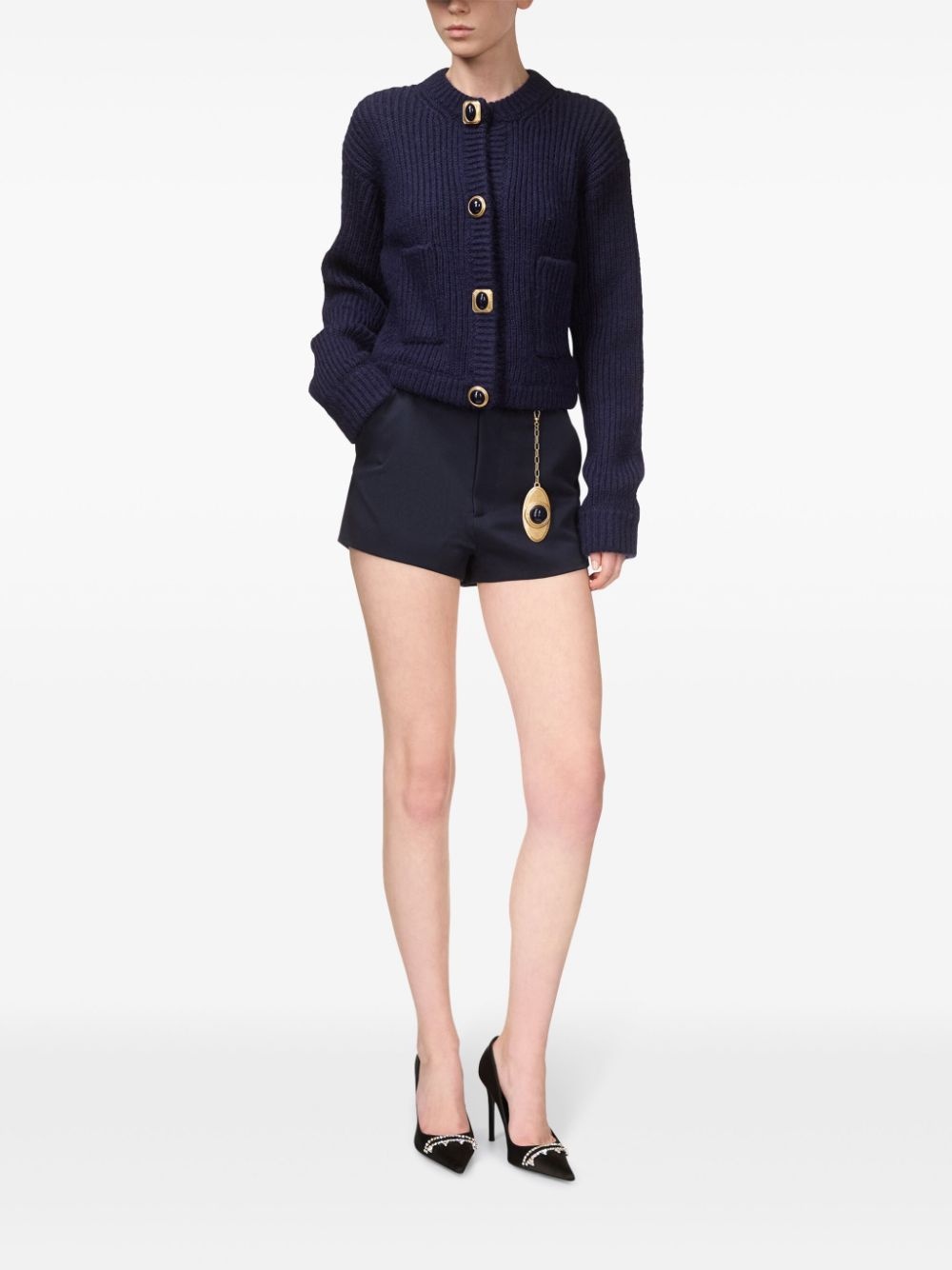 cropped cardigan - 2