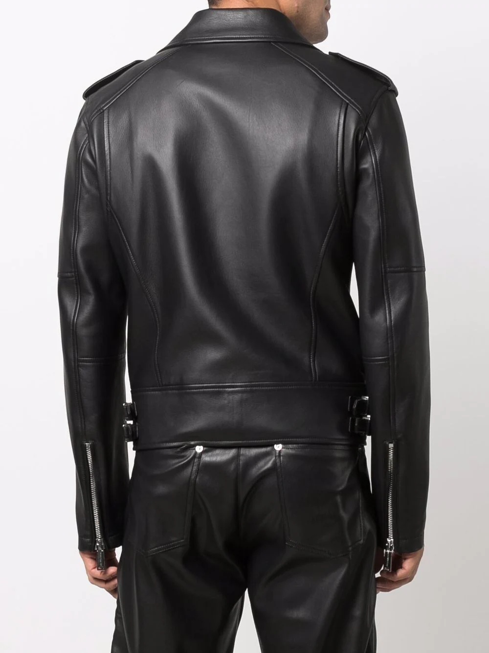 leather biker jacket - 4