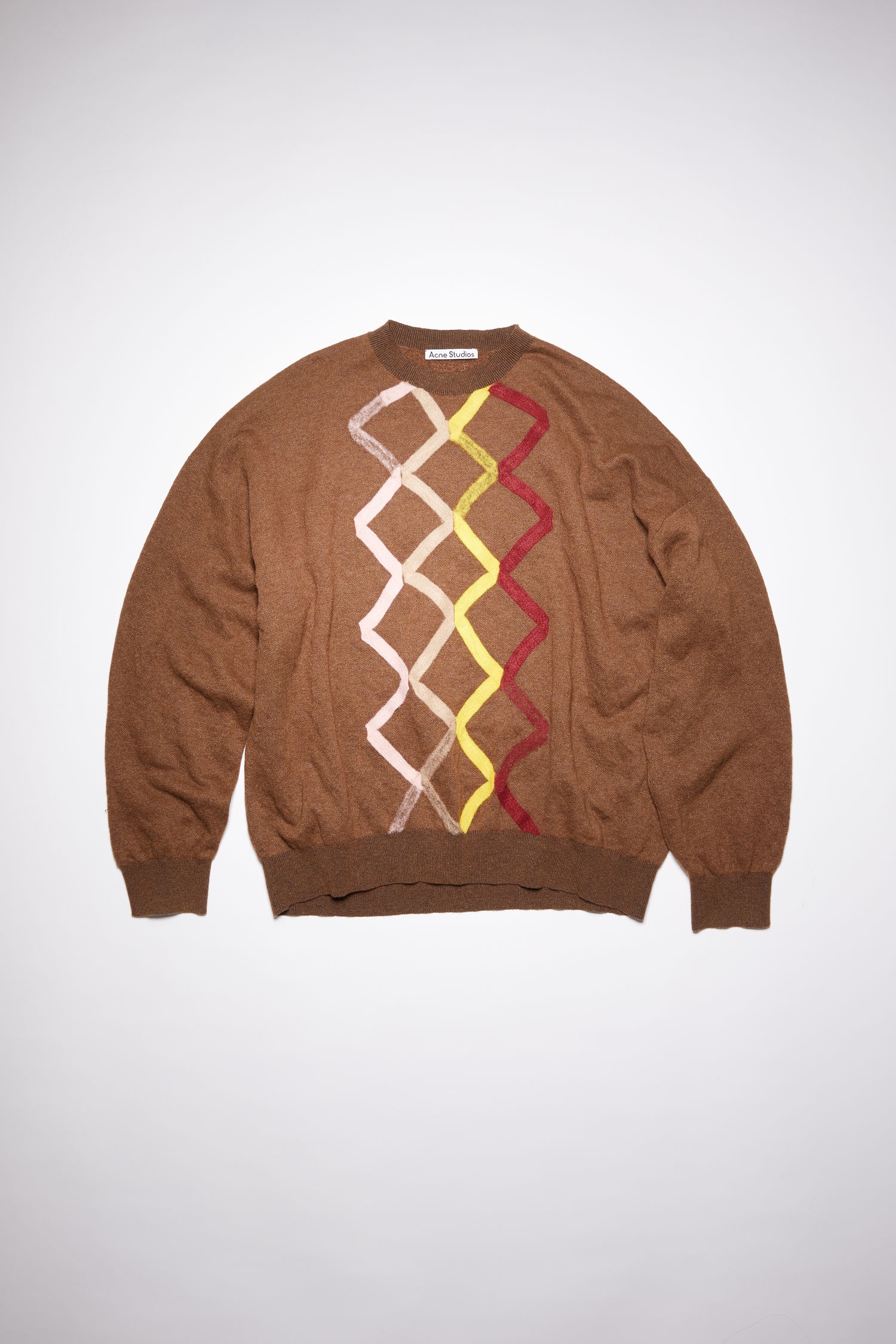 Merino wool sweater - Brown/multi - 1