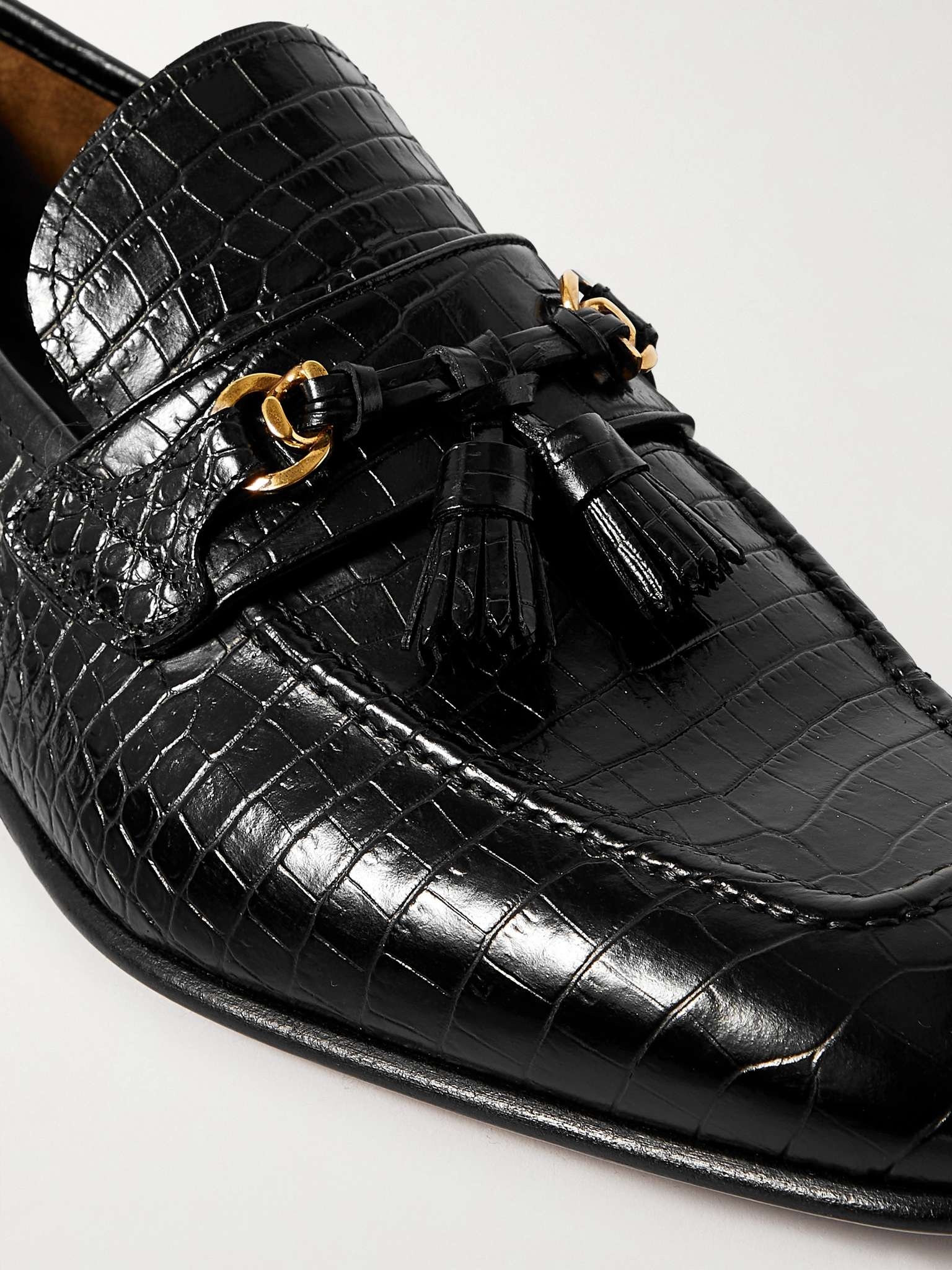 Sean Croc-Effect Leather Tasselled Loafers - 6