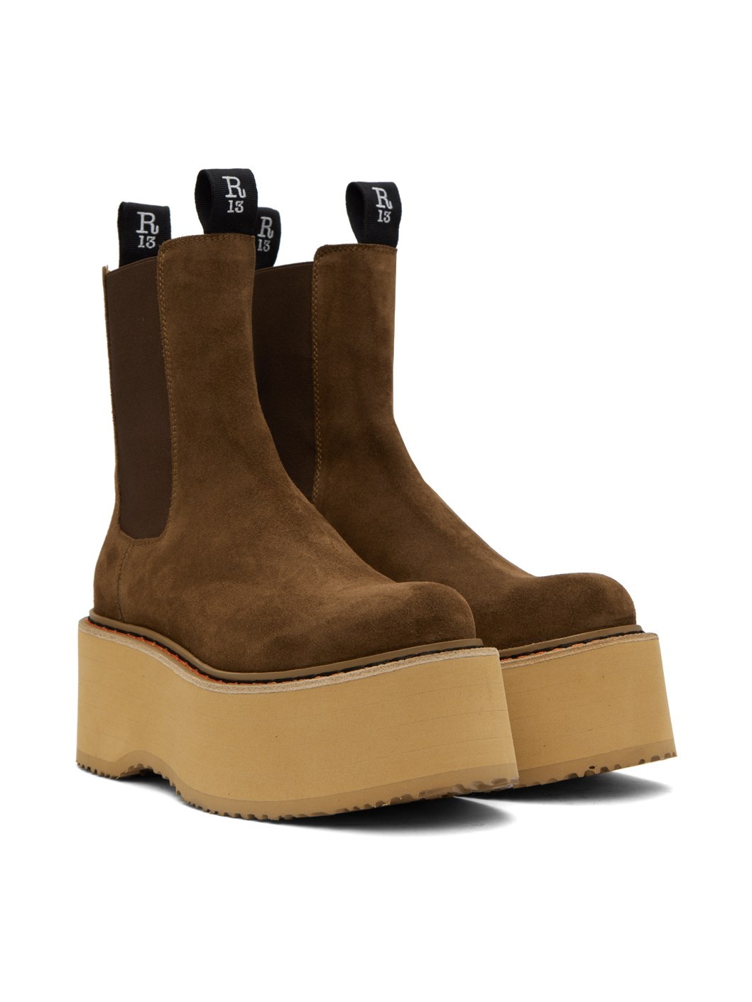 Brown Double Stack Chelsea Boots - 4