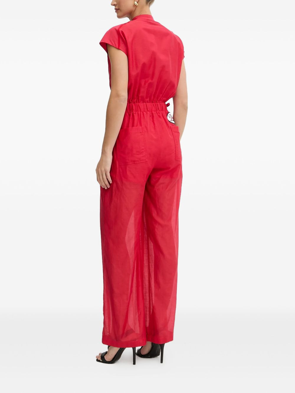 patch-detail jumpsuit - 3