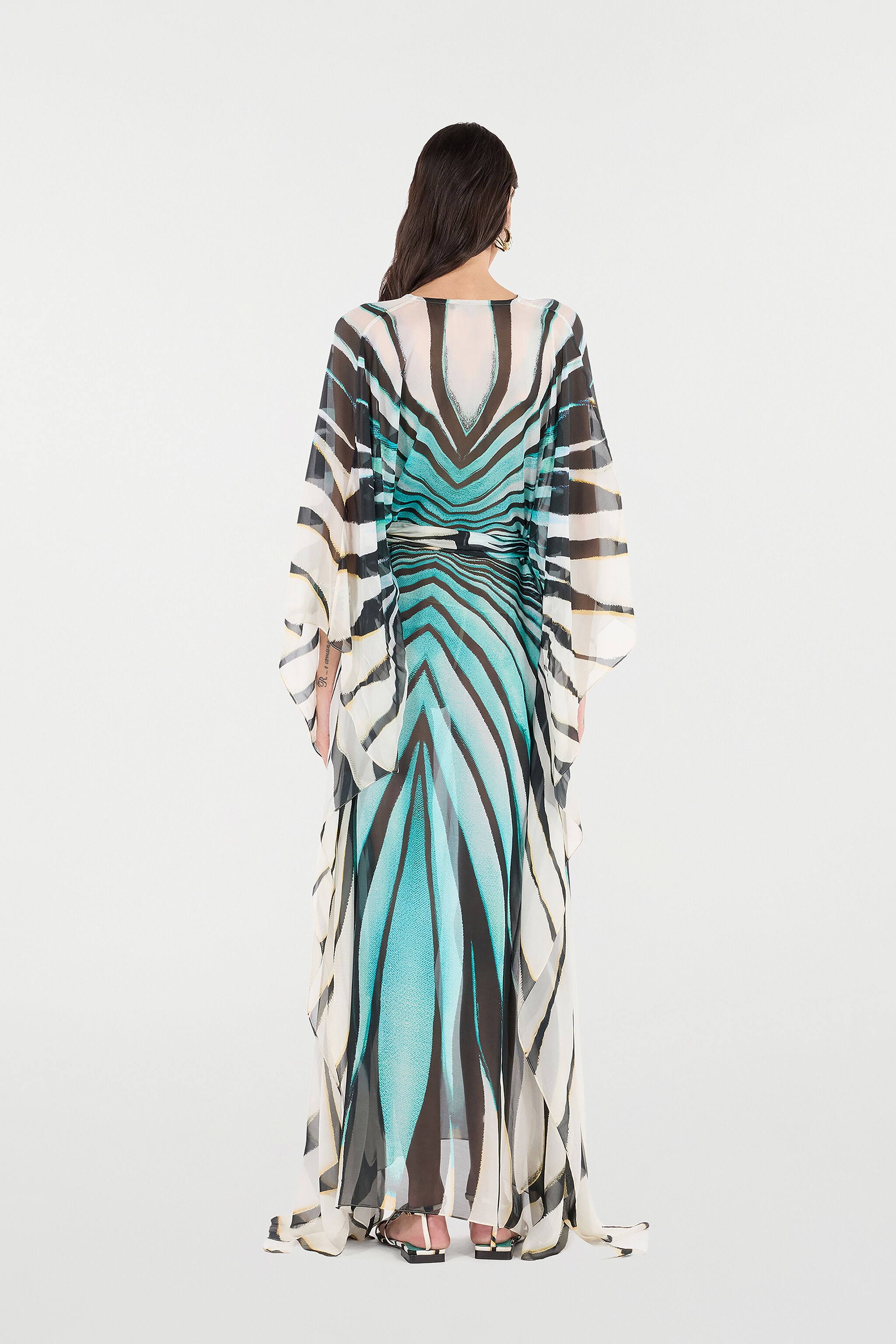 Ray Of Sea Print Kaftan - 4