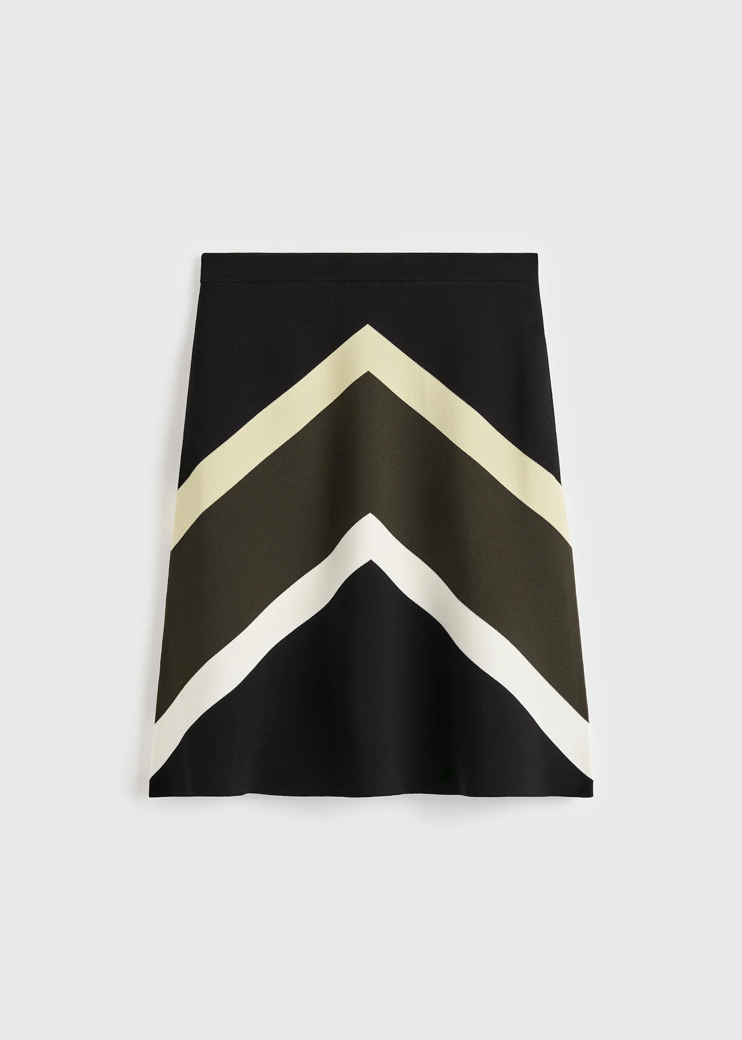 Chevron stripe skirt black/green - 1